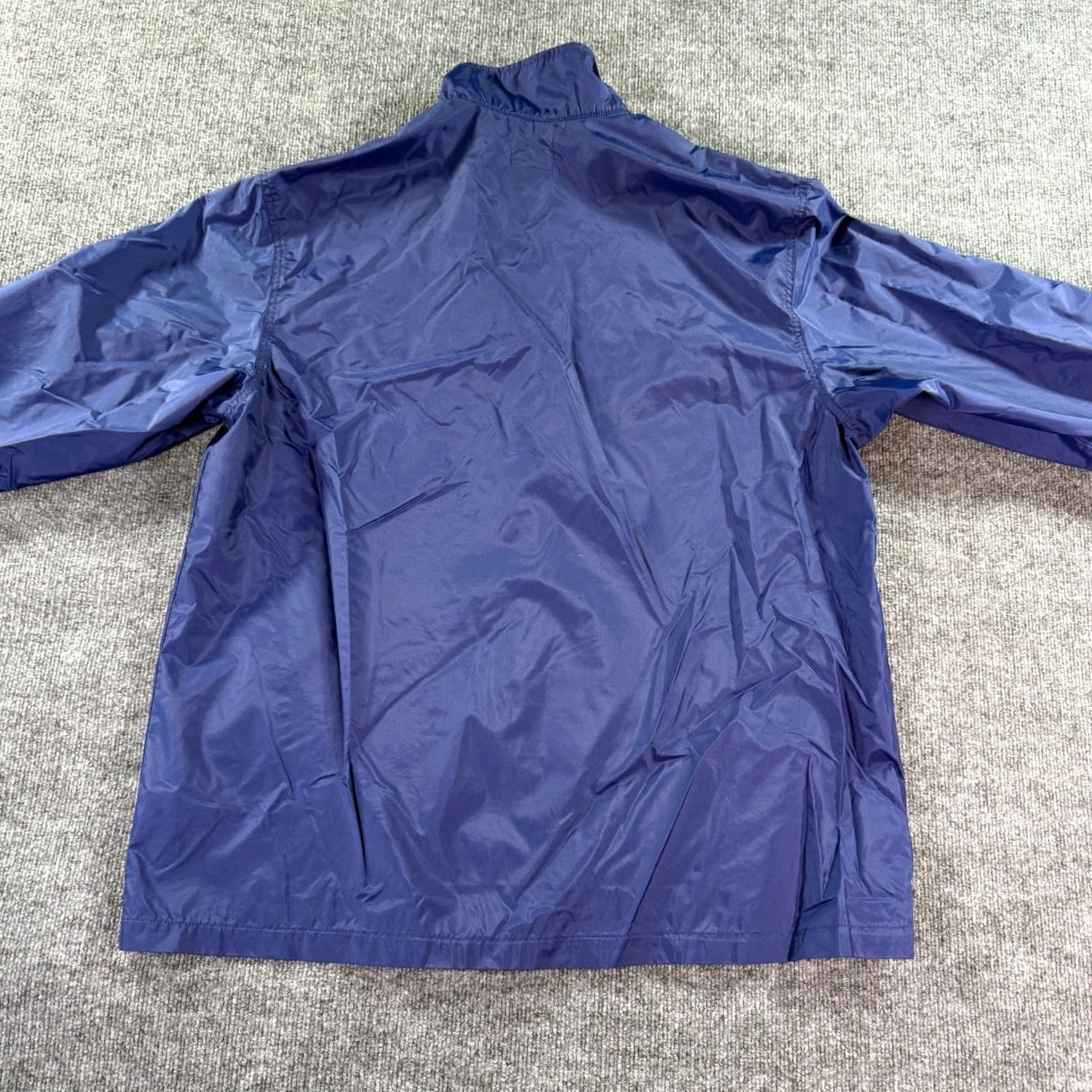 Nike VINTAGE Nike Windbreaker Mens XL Blue Stripe Full Zip Lightweight Track Jacket Size US XL / EU 56 / 4 - 7 Thumbnail