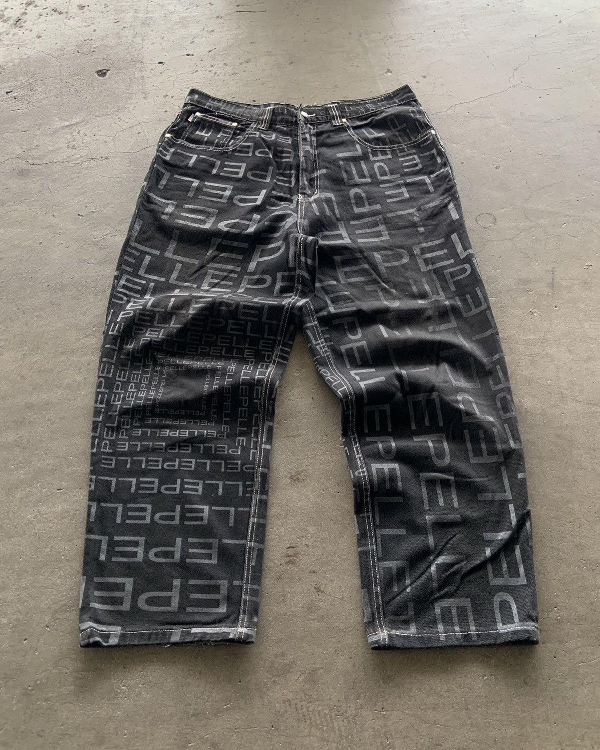 Vintage Pelle Pelle Full Print Super Baggy Jeans