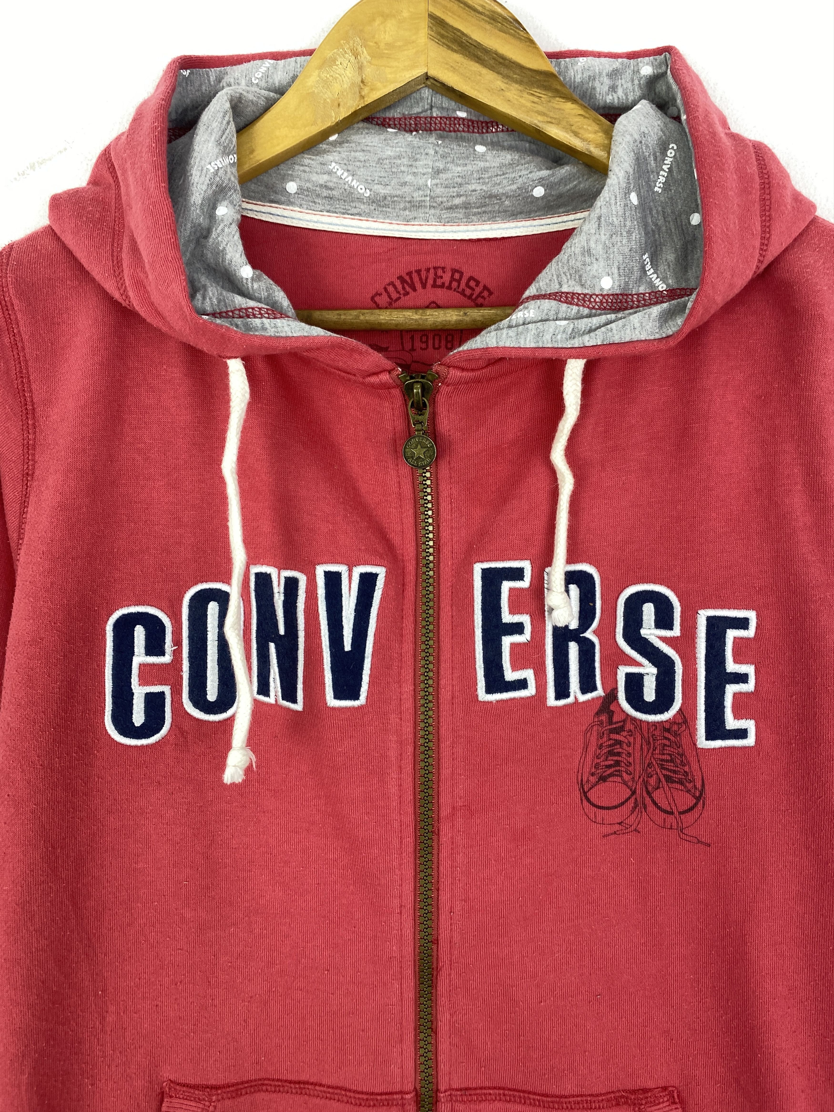 Converse Vintage Converse Wording Zipper Up Hoodie SH0240 Size US L / EU 52-54 / 3 - 6 Thumbnail