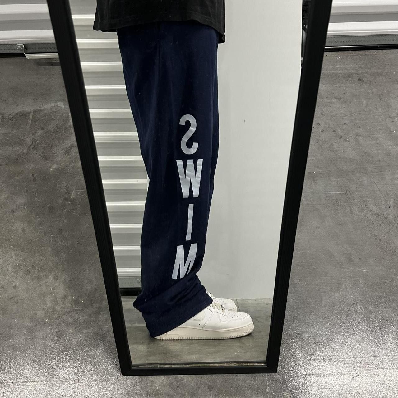 Japanese Brand × Vintage Vintage Y2K/2000s Baggy Navy Blue Sweatpants with Pockets! Size US 32 / EU 48 - 2 Thumbnail