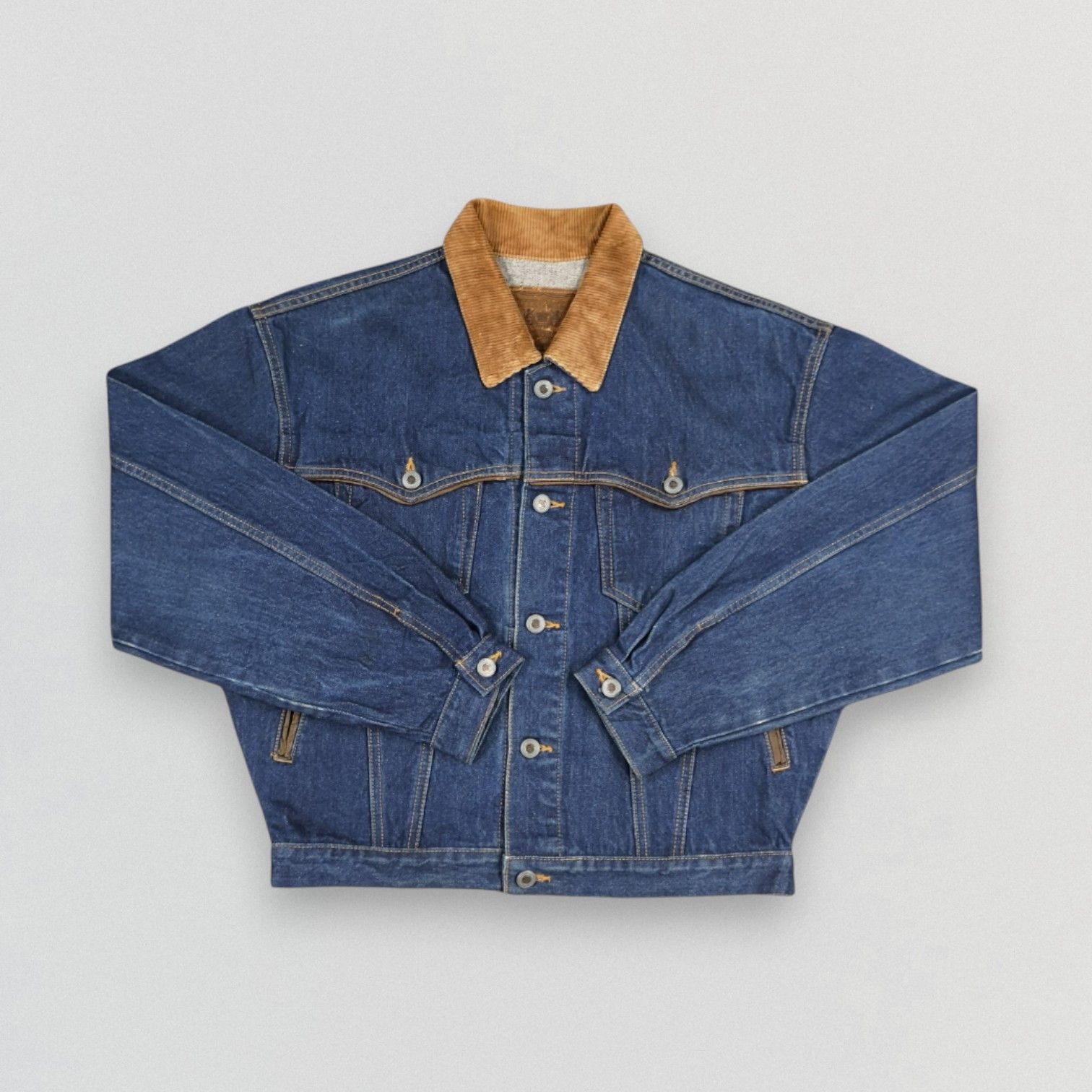 Vintage Vintage Fittz Clothes Blanket Lined Denim Trucker Jacket Size US M / EU 48-50 / 2 - 1 Thumbnail