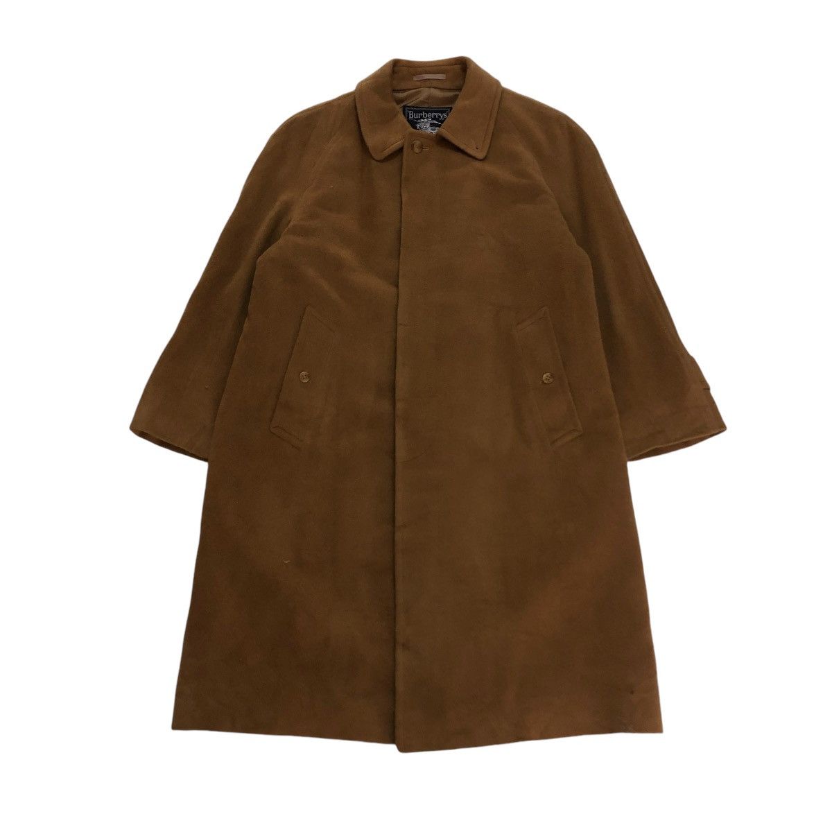 Burberry 🔥VINTAGE FLY WOOL HERRINGBONE LONG JACKET BURBERRYS Size US M / EU 48-50 / 2 - 1 Thumbnail