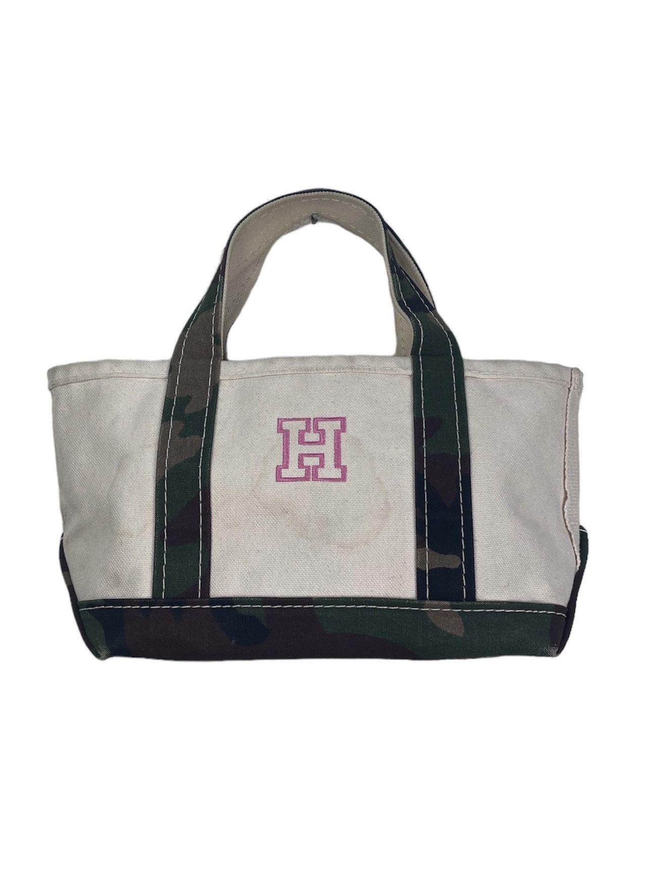 VTG 90s L.L BEAN CAMO TOTE BAG DUCK CANVAS