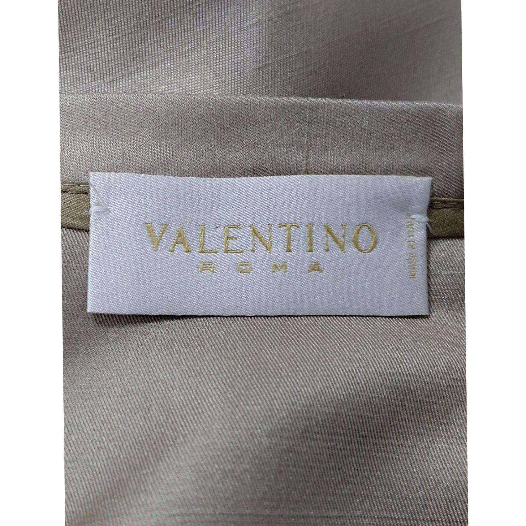 Valentino Valentino Skirt Womens 8 Beige ROMA Silk Solid Lightweight Size Size 30" / US 8 / IT 44 - 3 Thumbnail
