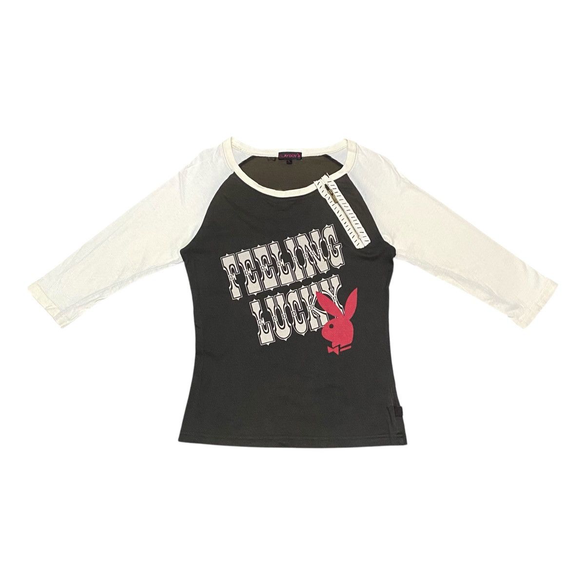 Playboy PLAYBOY FEELING LUCKY RAGLAN T SHIRT Size L / US 10 / IT 46 - 1 Thumbnail