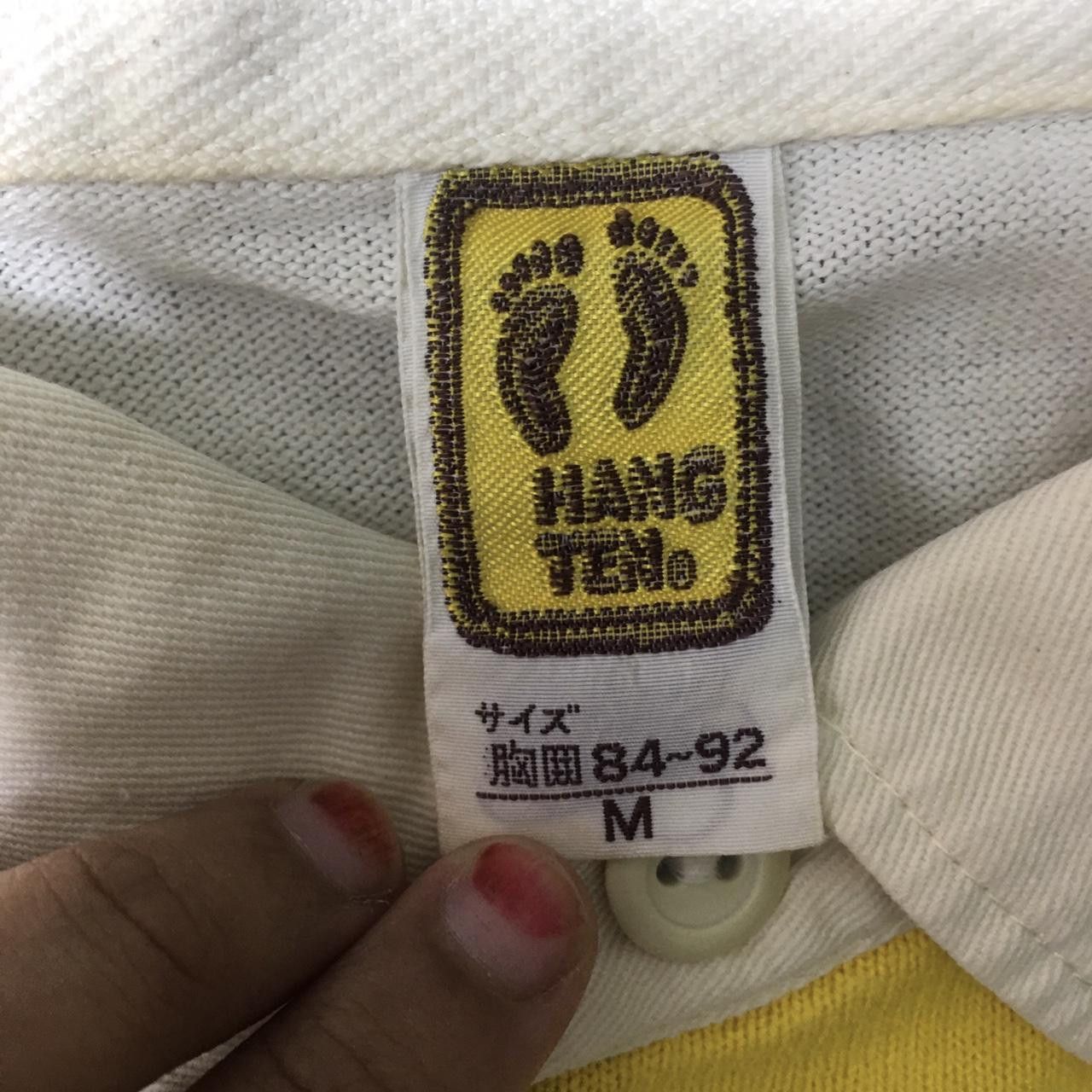 Hang Ten Vtg 80’ HANG TEN SURFING Hawaii Striped Polo Tee Shirt Size M / US 6-8 / IT 42-44 - 3 Thumbnail