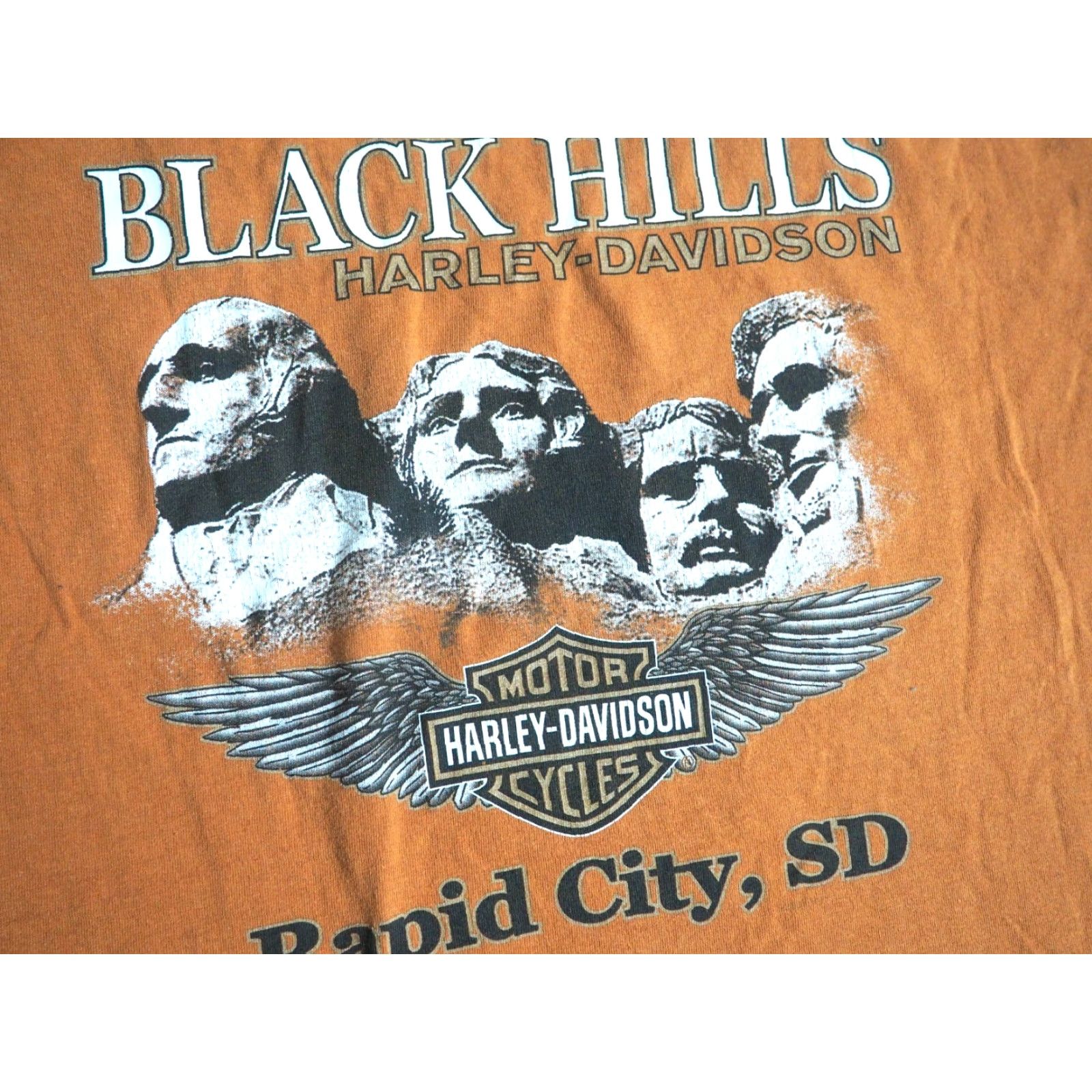 Harley Davidson VINTAGE Harley-Davidson T-Shirt Shirt Mens XL Orange Tee Biker Graphic Print 2007 Sturgis Rally T-Shirt Size US XL / EU 56 / 4 - 7 Thumbnail