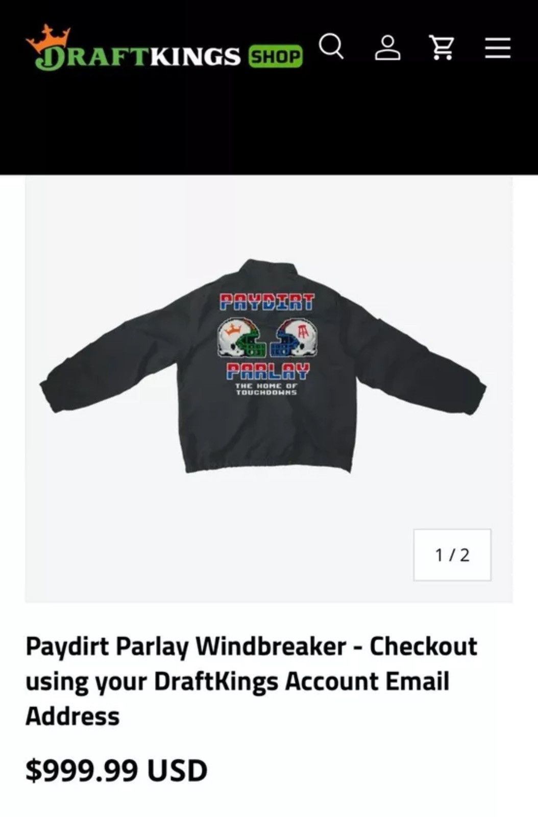 Other Barstool x DraftKings Paydirt Parlay Windbreaker, Men’s M Size US M / EU 48-50 / 2 - 4 Thumbnail