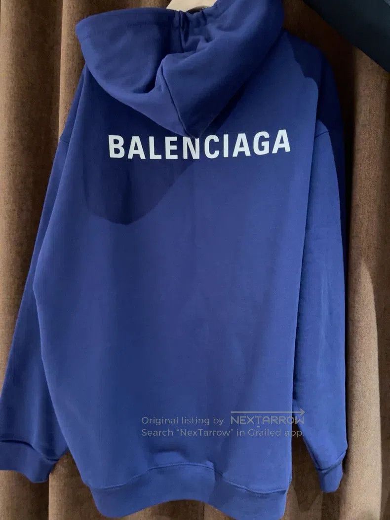 Balenciaga Balenciaga Blue hooded sweatshirt Size US L / EU 52-54 / 3 - 2 Thumbnail