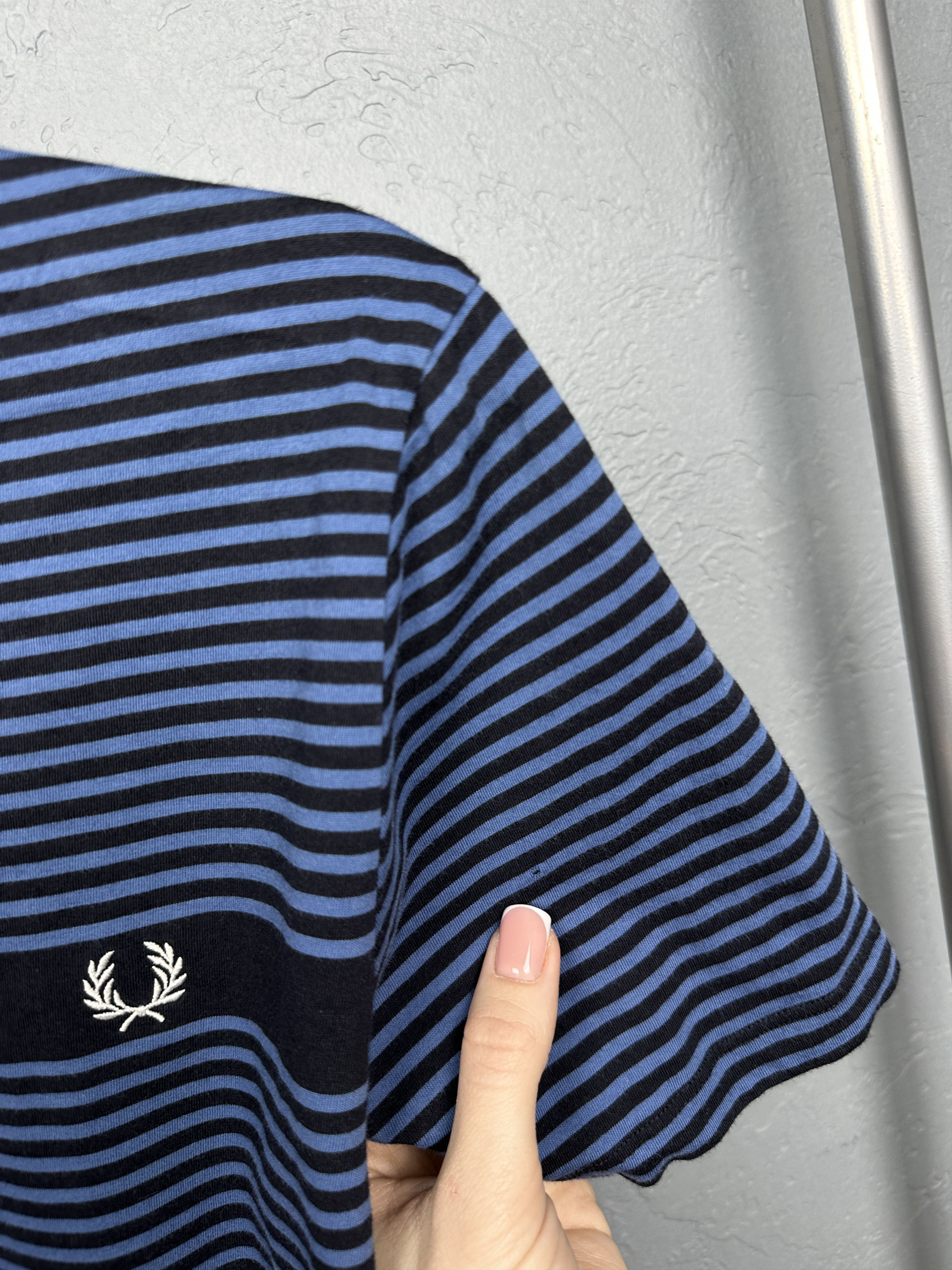 Fred Perry × Vintage Fred Perry Mens Crew Neck Striped T-Shirt Tee Size US M / EU 48-50 / 2 - 5 Thumbnail