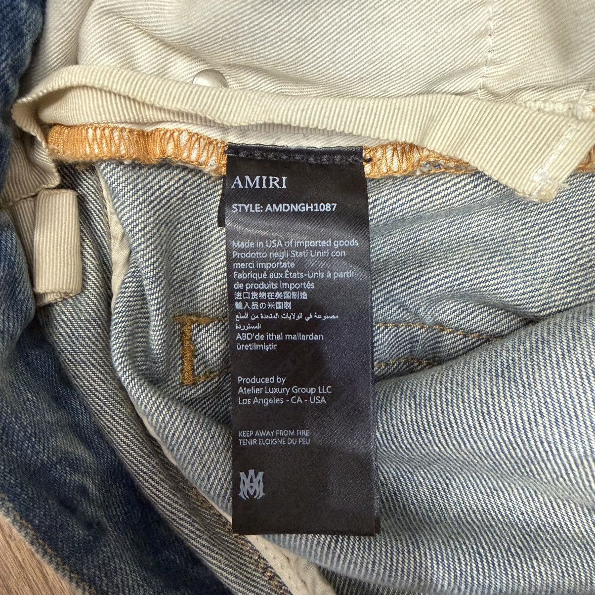 Amiri Amiri Pleated Denim Straight MX1 Jean Honeycomb Indigo Size US 31 - 11 Thumbnail