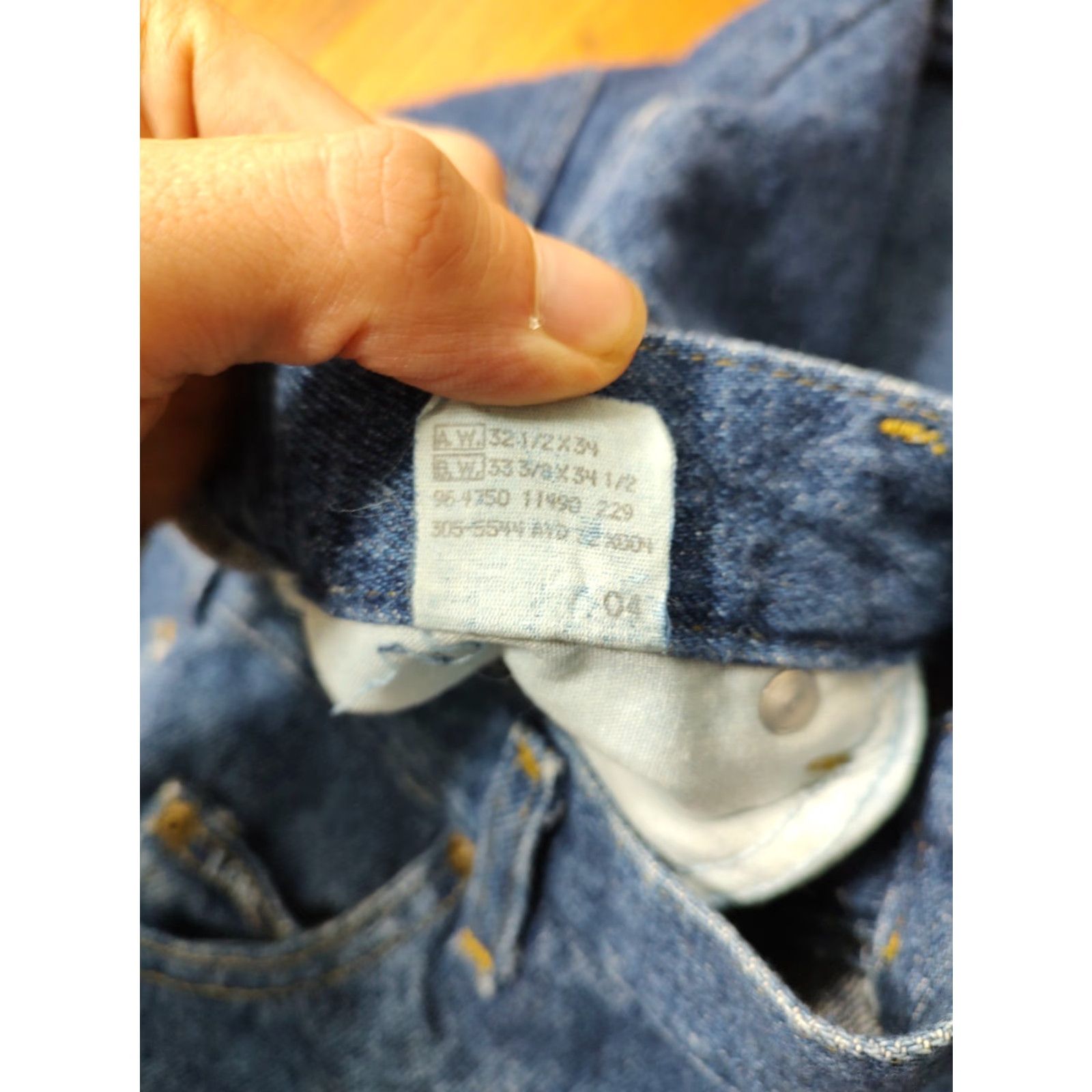 Lee VINTAGE Lee Jeans Womens 16 Long Blue Pepper Wash Relaxed Tapered Ankle 5-Pocket Denim Stretch Size 38" / US 16 / IT 52 - 7 Thumbnail