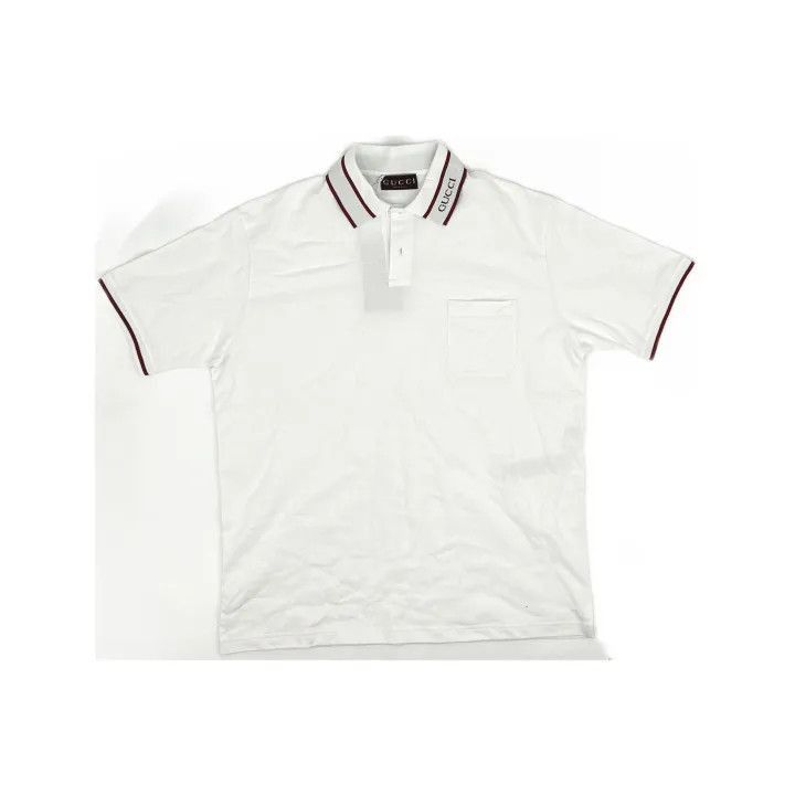 Gucci Gucci Gucci Lido Logo Embroidered Striped Polo Shirt -2506 Size US XL / EU 56 / 4 - 2 Thumbnail