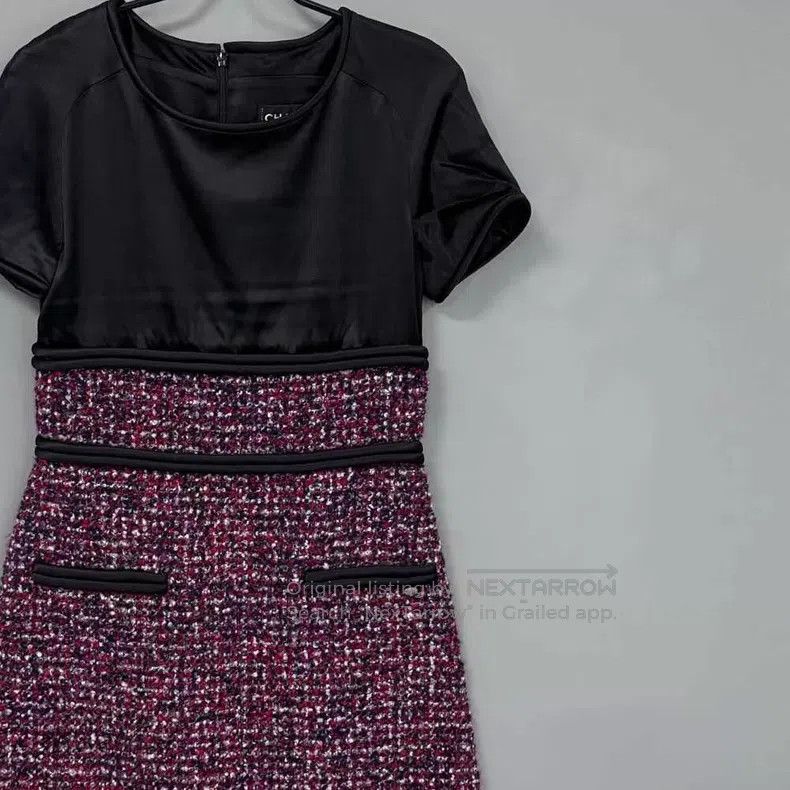 Chanel Chanel Satin woven stitching short-sleeved dress Size XS / US 0-2 / IT 36-38 - 2 Thumbnail