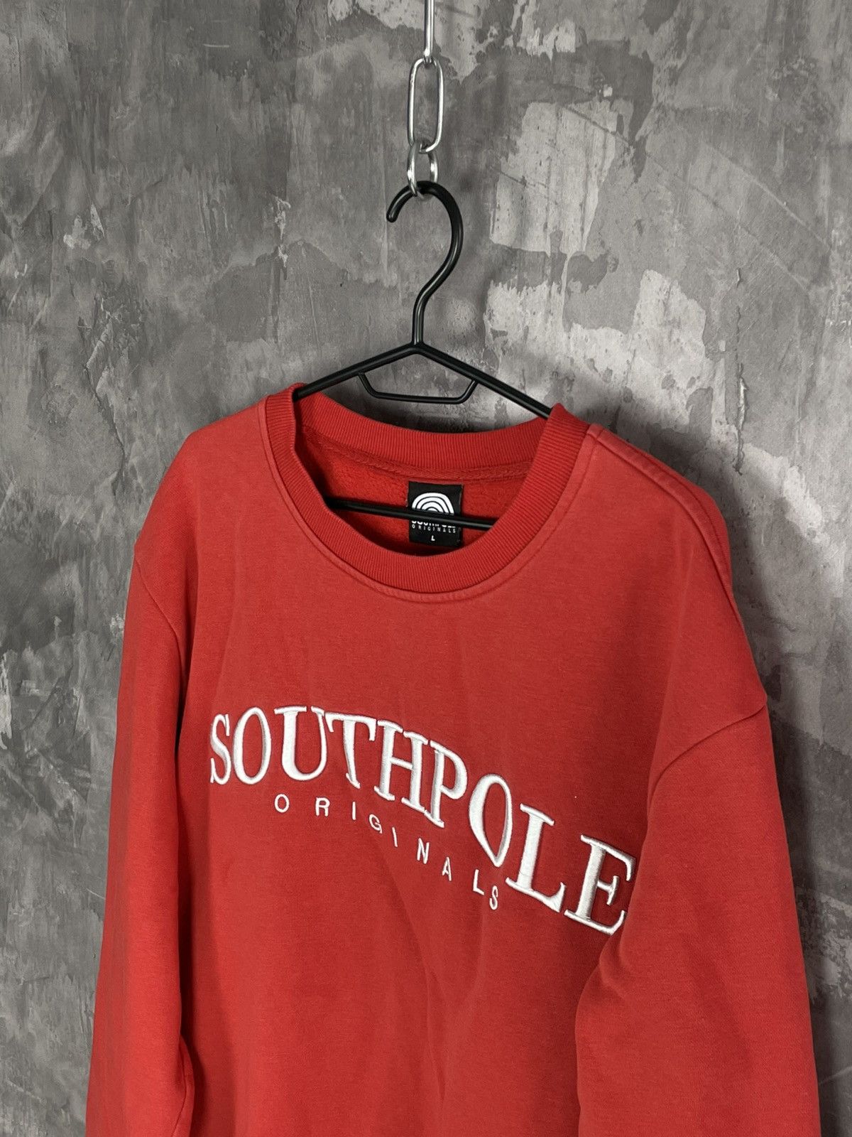 Southpole × Vintage Vintage Southpole Big Logo Red Sweatshirt Y2K USA Size US L / EU 52-54 / 3 - 7 Thumbnail