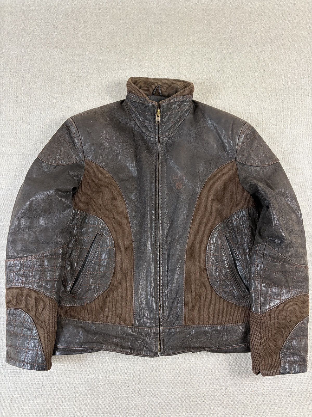 Diesel Diesel biker leather moto brown 1990/2000 vintage archive Size US L / EU 52-54 / 3 - 1 Thumbnail