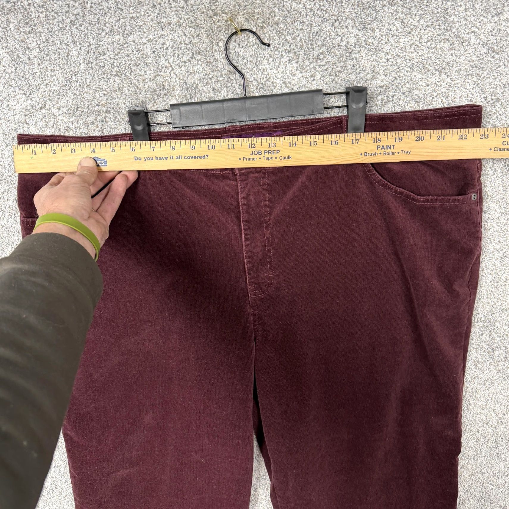 Gloria Vanderbilt Gloria Vanderbilt Pants 24W Maroon Corduroy Coastal Grandmacore Dark Academia Size 42" / US 20 - 2 Thumbnail