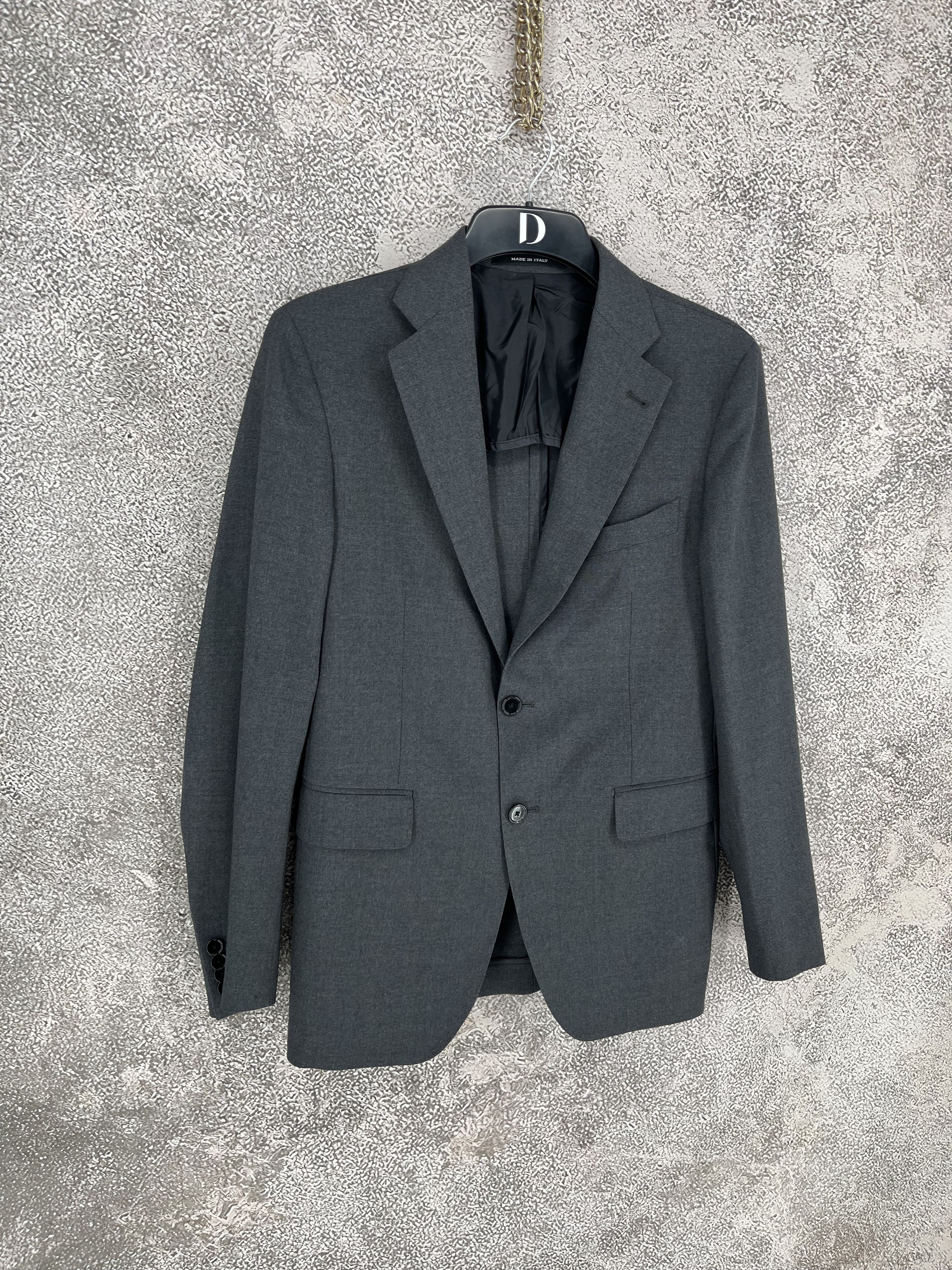Vintage Tagliatore Virgin Wool Grey Checkered Blazer Made In Italy Size 46R - 2 Thumbnail