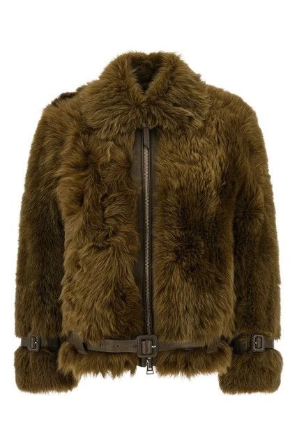 TOM FORD Olive Shearling Blouson Jacket New & Authentic