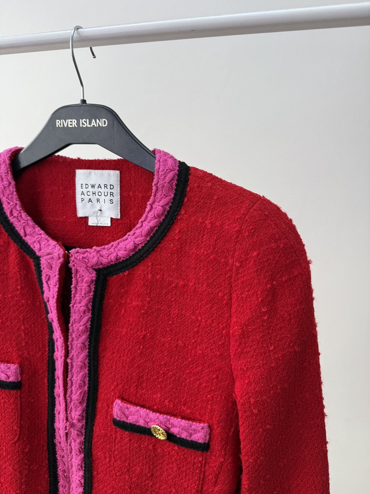 Other Vintage Edward Achour Paris Wool Blend Tweed Coat Women’s Size S / US 4 / IT 40 - 6 Thumbnail