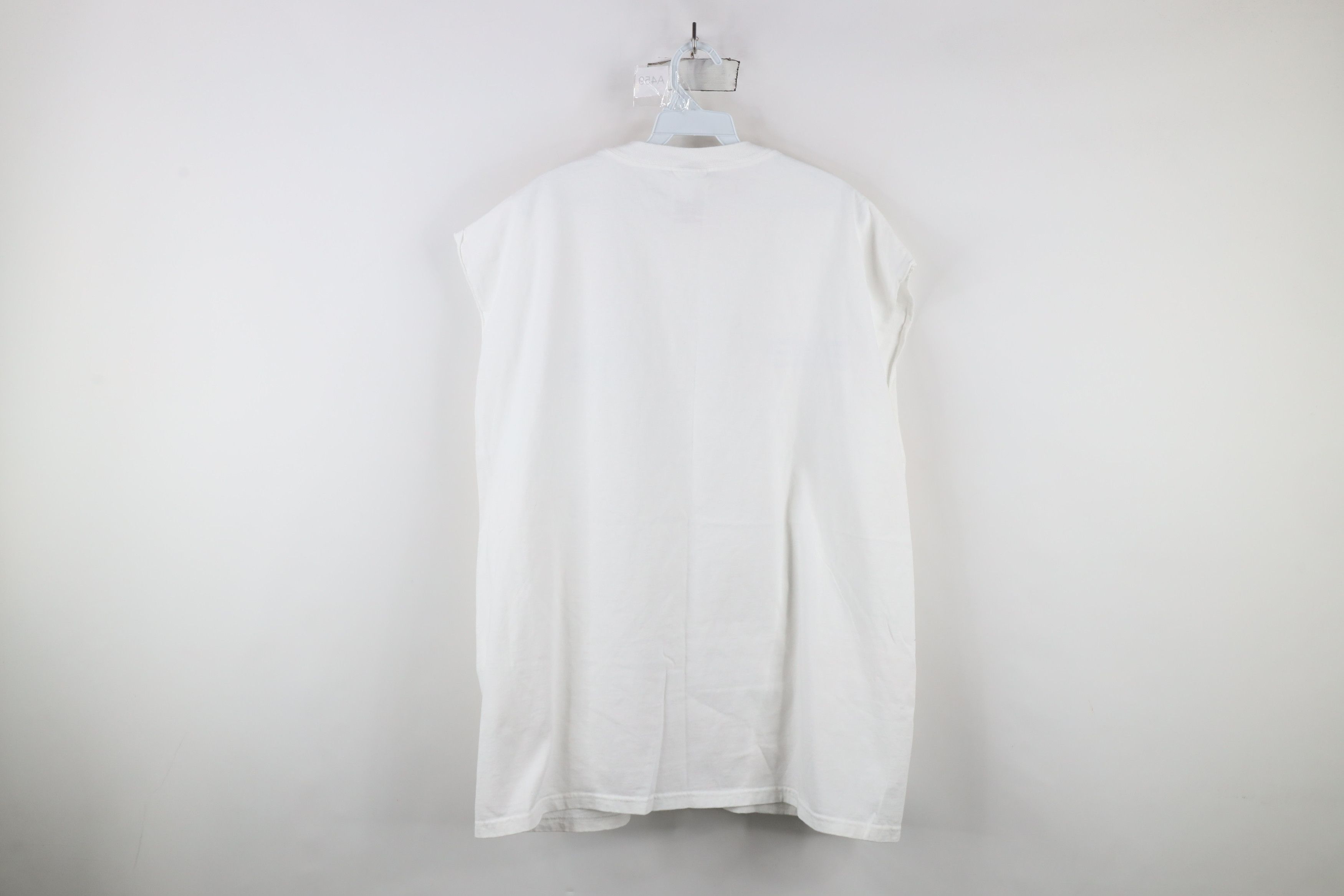 Adidas × Vintage Vintage Y2K Adidas Big Logo Sleeveless Muscle T-Shirt White Size US XL / EU 56 / 4 - 10 Thumbnail