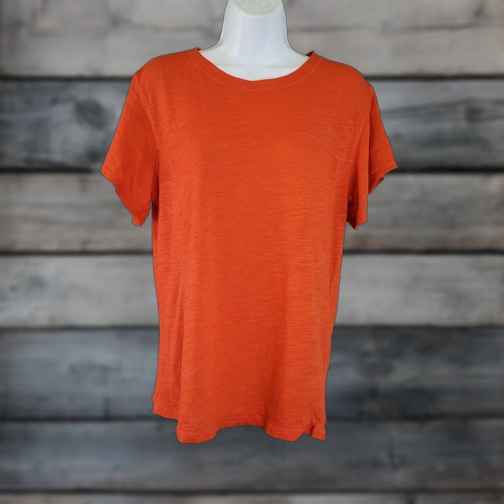 Banana Republic VINTAGE Banana Republic Womens Shirt Orange Flutter Sleeve Cotton Blend M Size M / US 6-8 / IT 42-44 - 1 Thumbnail