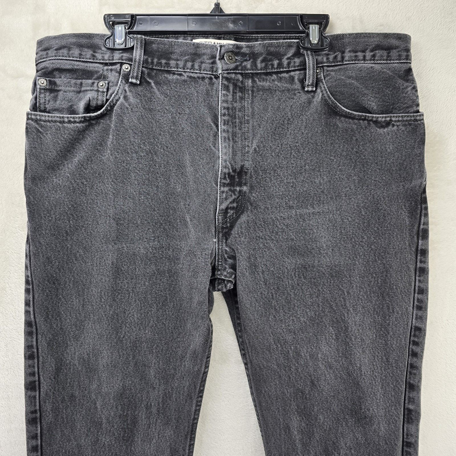 Levi's Levis 505 Mens Black Jeans 40x30 Black Straight Fit Denim Size US 40 / EU 56 - 2 Thumbnail