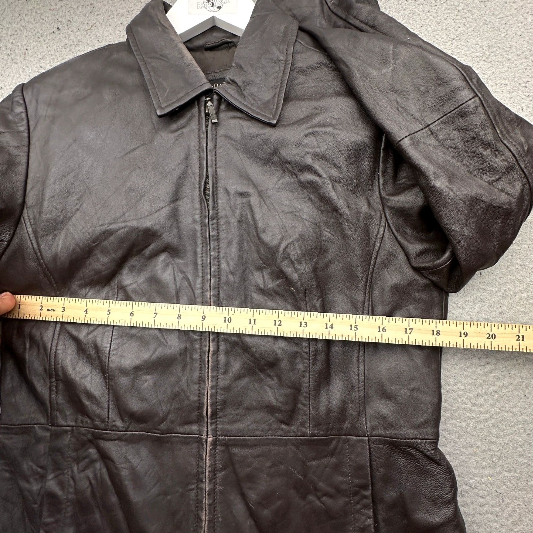 Croft & Barrow Croft & Barrow Lambskin Leather Jacket Mens Small Dark Brown Full Zip Bomber Jacket Size US S / EU 44-46 / 1 - 5 Thumbnail