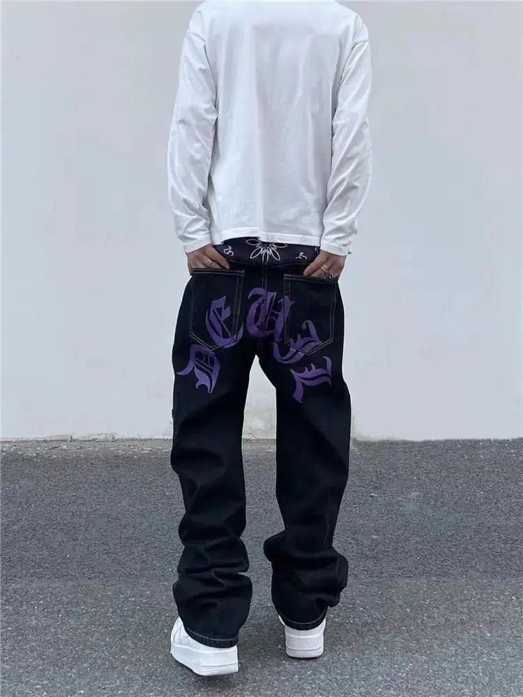 Japanese Brand Street hip hop Sanskrit embroidered bootcut jeans Size US 32 / EU 48 - 3 Thumbnail