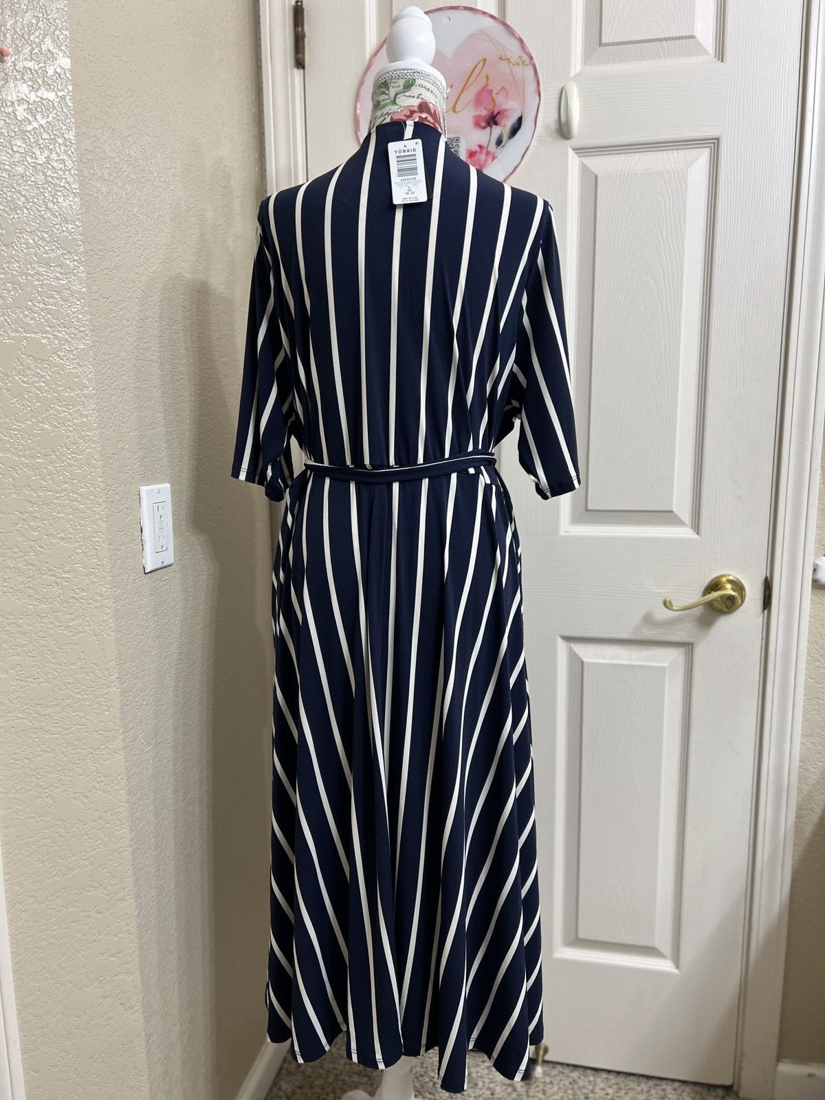 Torrid Torrid navy and white striped dress size 2X Size XXL / US 16-18 / IT 52-54 - 3 Thumbnail