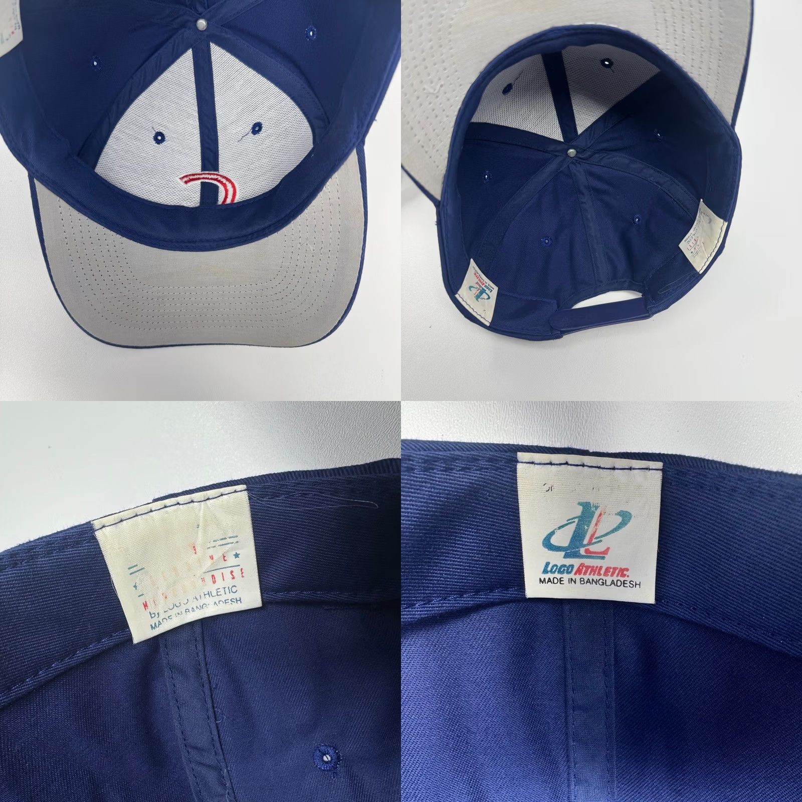 Logo Athletic VINTAGE Chicago Cubs Logo Athletic MLB Snapback Hat Blue Red Baseball Cap Mens One Size Twill Adjustable Sports 90s Classic Cap Size ONE SIZE - 8 Thumbnail