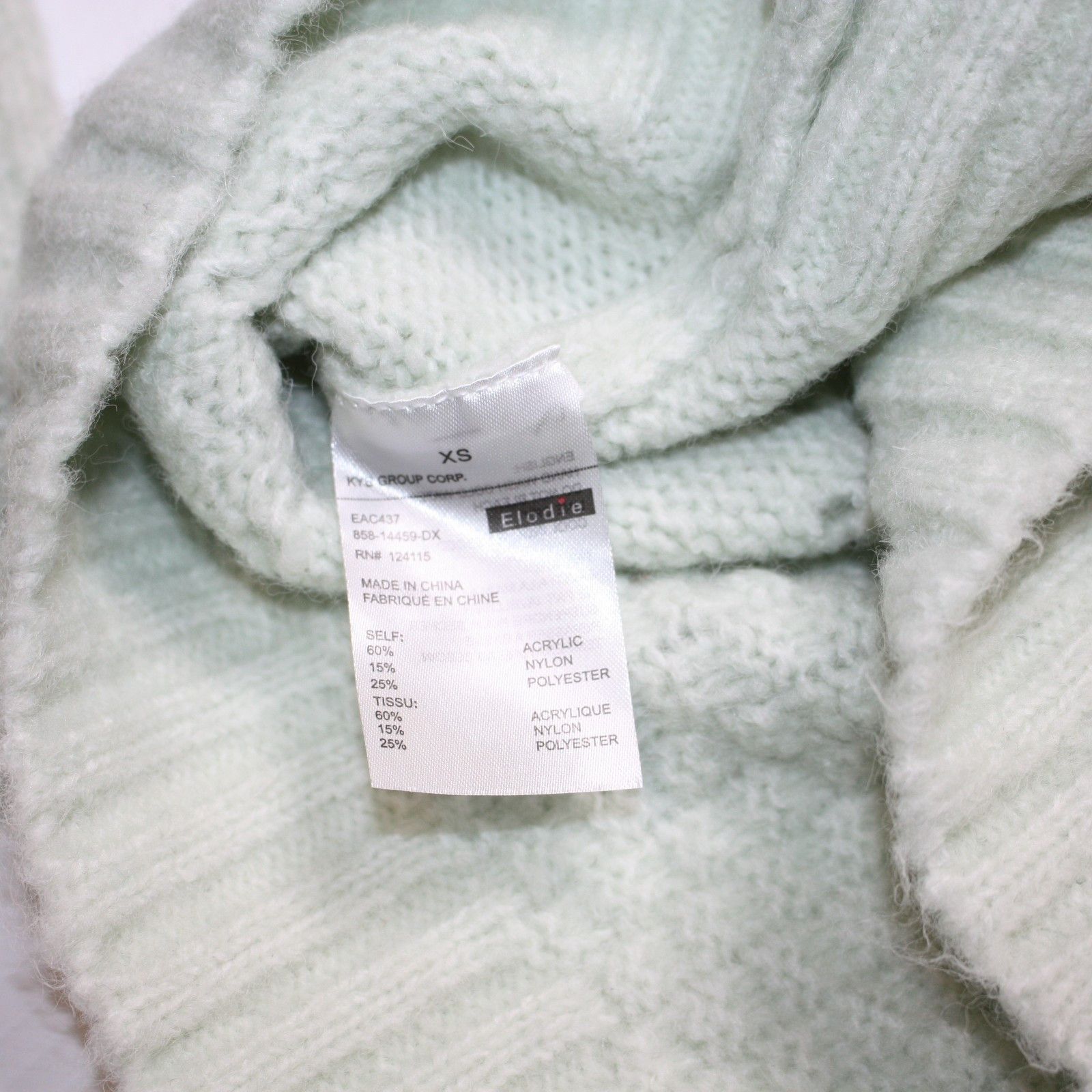 Other Elodie Pointelle Knit Pullover Sweater Top in Pale Green Size XS / US 0-2 / IT 36-38 - 7 Thumbnail