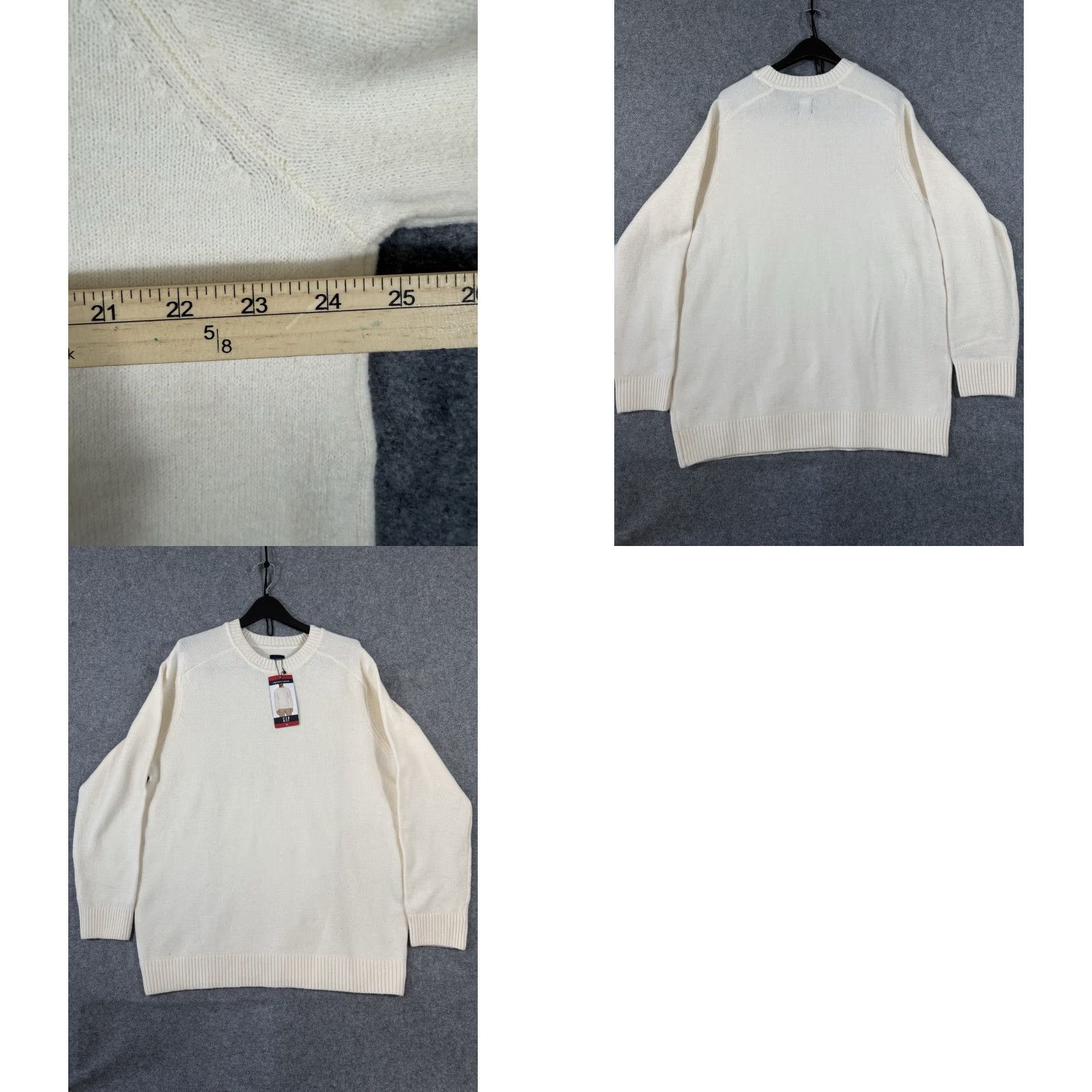 Gap Gap Pullover Sweater Mens XL Ivory Wool Blend Raglan Sleeve NWT Size US XL / EU 56 / 4 - 9 Thumbnail