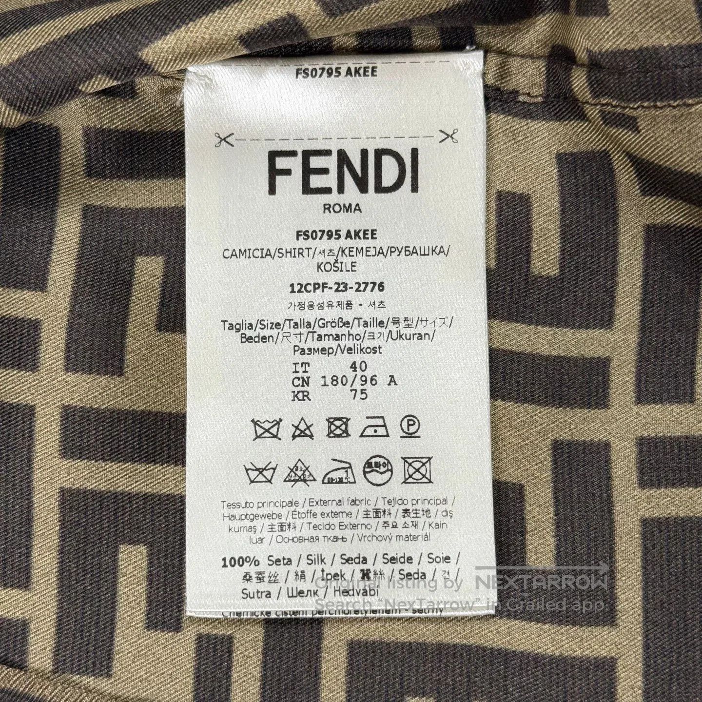 Fendi Fendi FF Print Short Sleeve Shirt. Size US XXS / EU 40 - 4 Thumbnail