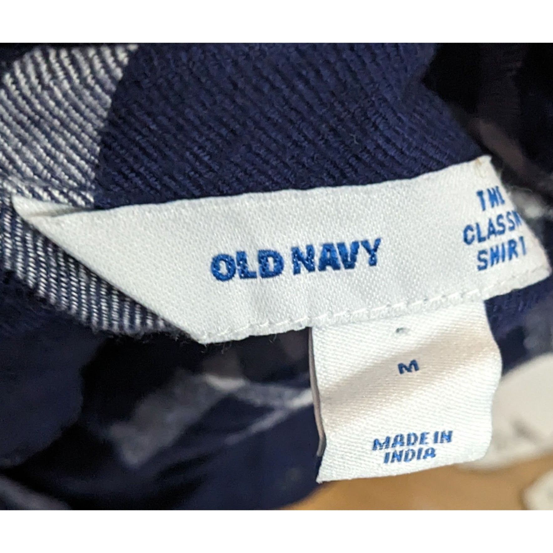 Old Navy Old Navy "The Classic Shirt" Blue And White Plaid Button Dow Size S / US 4 / IT 40 - 6 Thumbnail