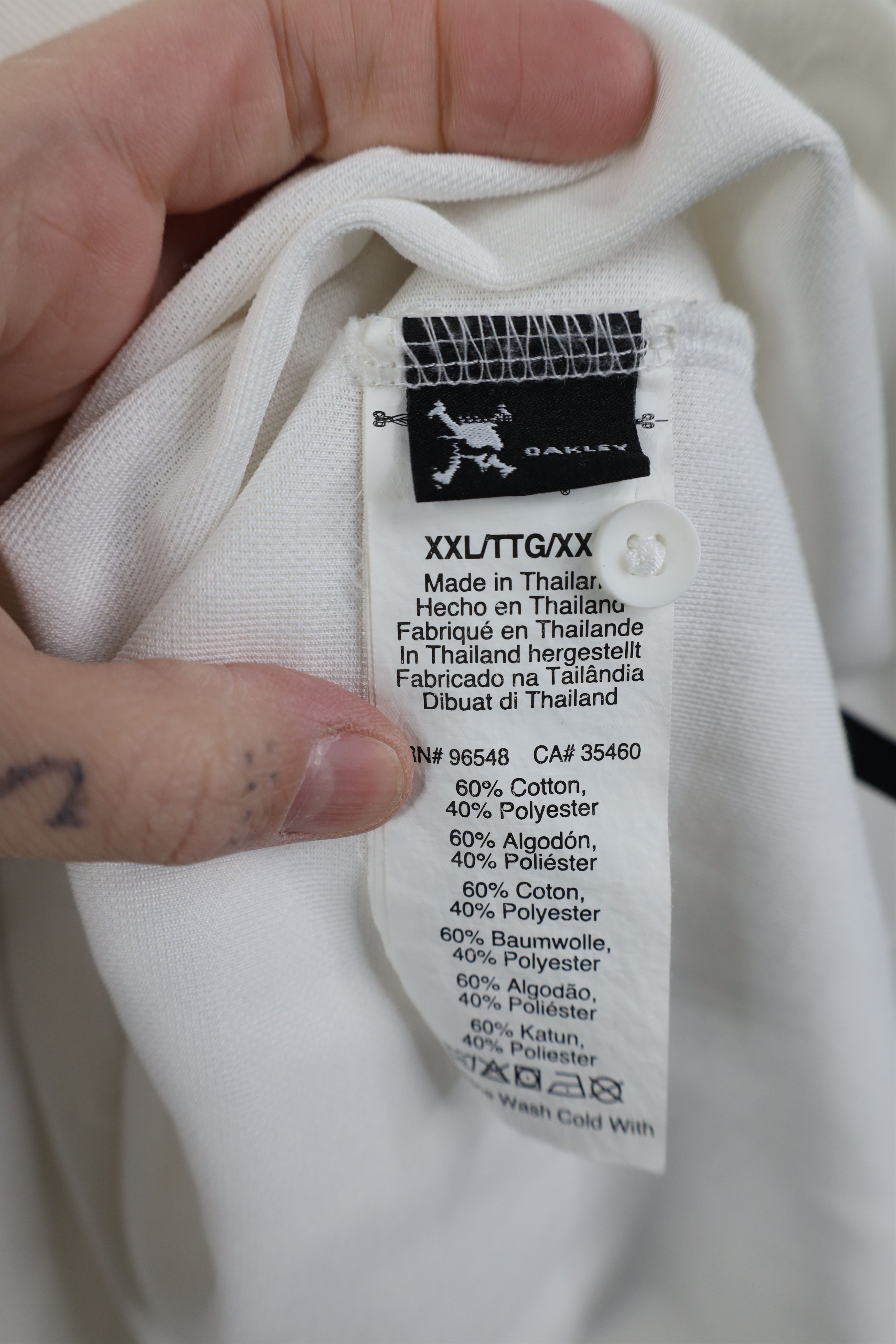 Oakley Vintage Y2K Oakley O Logo Knit Collared Polo Shirt White Size US XXL / EU 58 / 5 - 12 Thumbnail