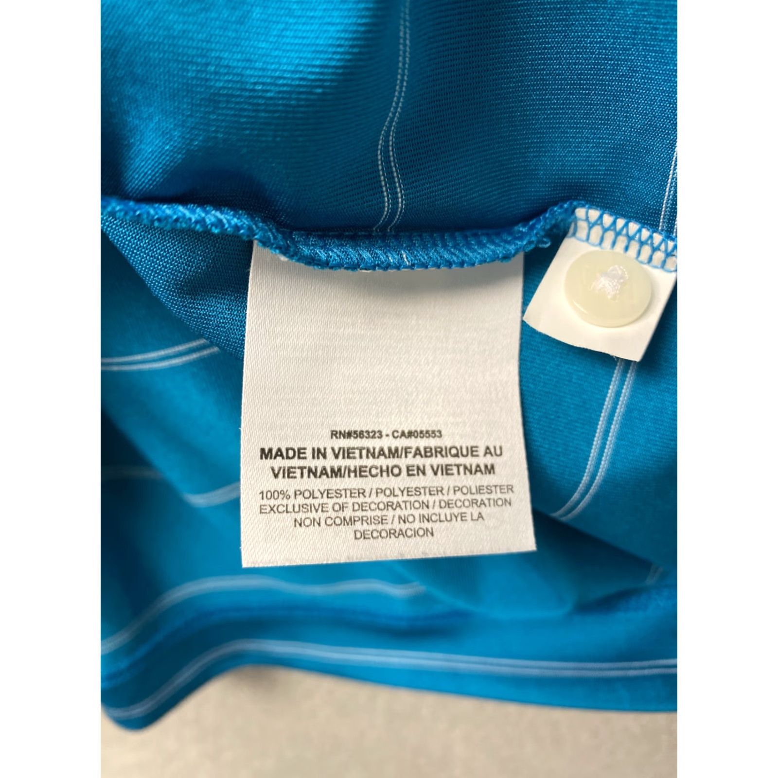 Nike VINTAGE NIKE GOLF Performance Polo Womens Aqua L Dri-Fit Stripe Sleeveless /44-85 Size ONE SIZE - 8 Thumbnail