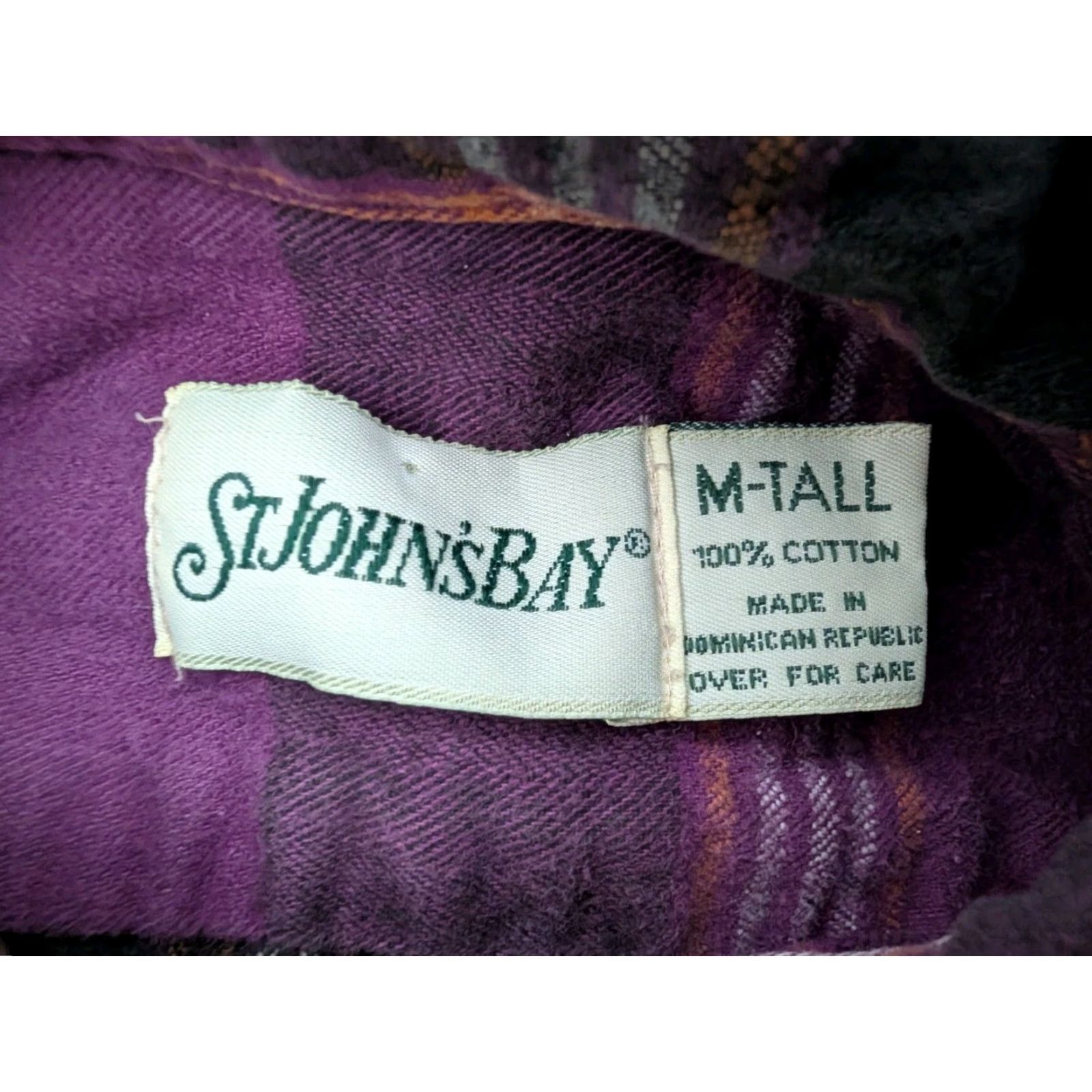 Vintage VINTAGE St John's Bay Plaid Flannel Shirt Mens M Tall Heavyweight Purple Shirt Size US M / EU 48-50 / 2 - 7 Thumbnail