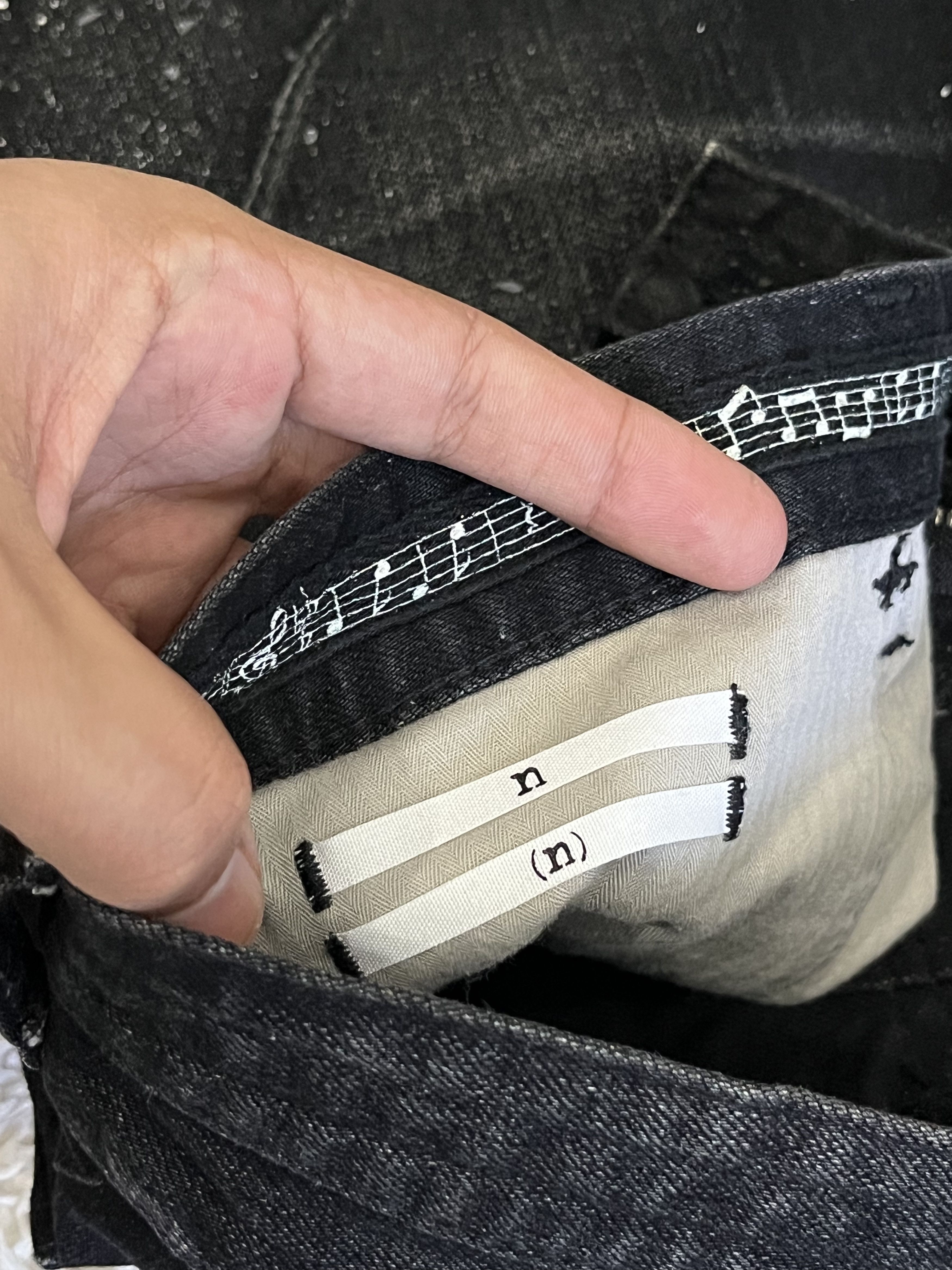 Number (N)ine number nine darting paint splatter denim Size US 31 - 5 Thumbnail