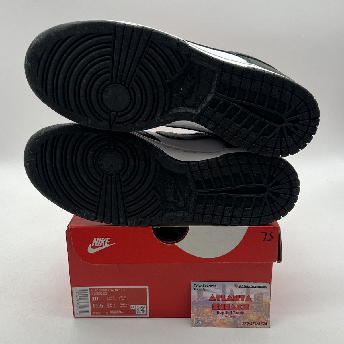 Nike Nike dunk low black white Size US 10 / EU 43 - 8 Thumbnail