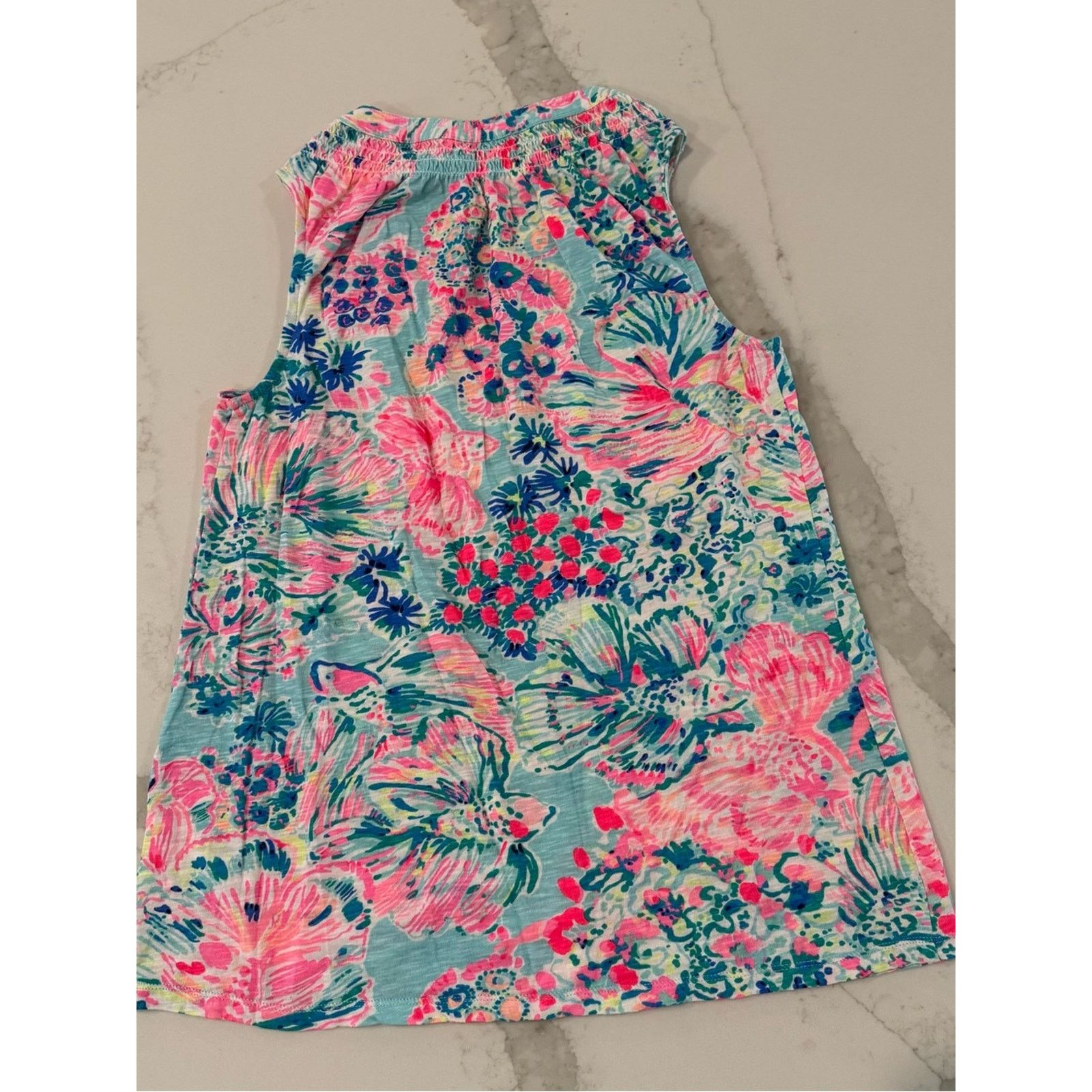 Lilly Pulitzer Lilly Pulitzer Essie Henley TankTop Serene Blue Womens Small Size S / US 4 / IT 40 - 7 Thumbnail