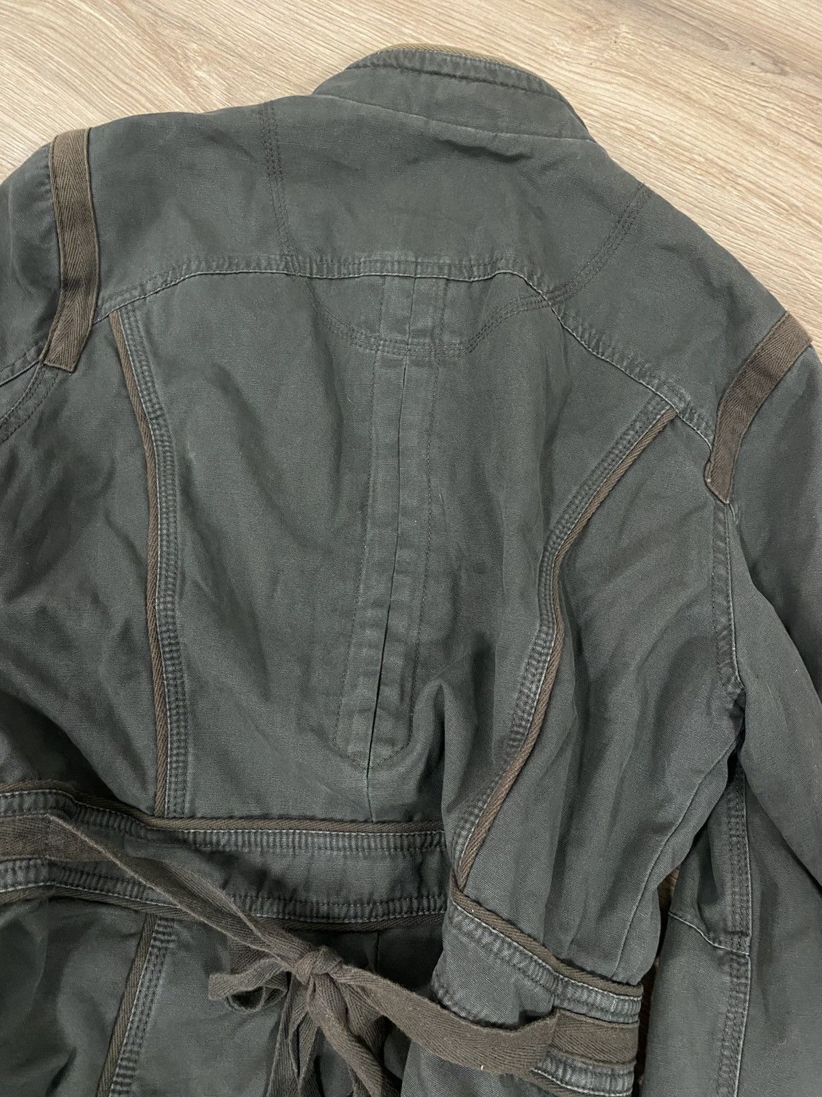 Hedi Slimane Vintage military olive green Napoleon Jacket Balmain Style Size XL / US 12-14 / IT 48-50 - 13 Thumbnail