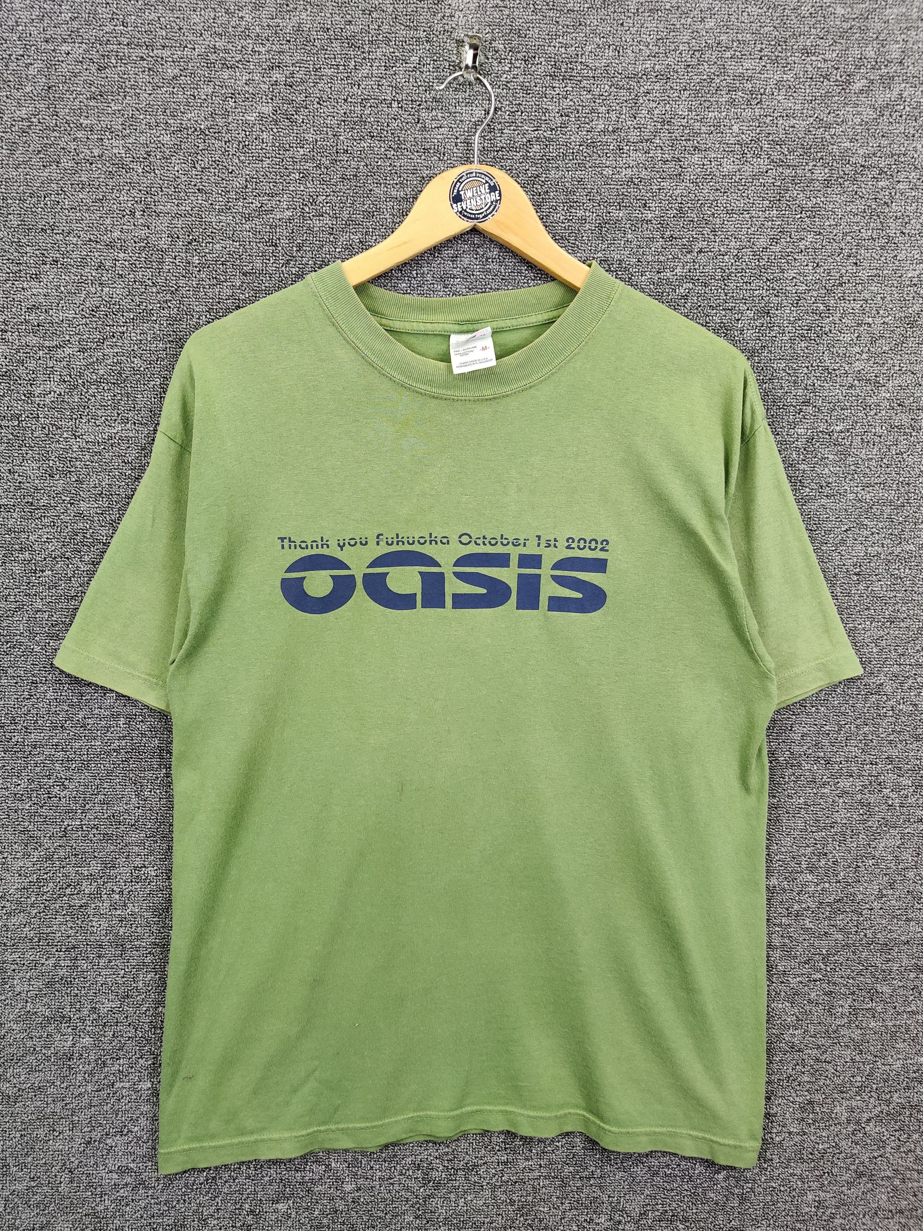 Oasis 2002 Fukuoka Tシャツ Vintage Oasis Tour Rock Band Tee
