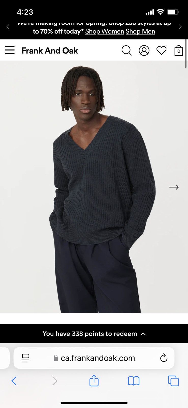 Frank & Oak Ribbed Lambswool Sweater Size US M / EU 48-50 / 2 - 1 Preview