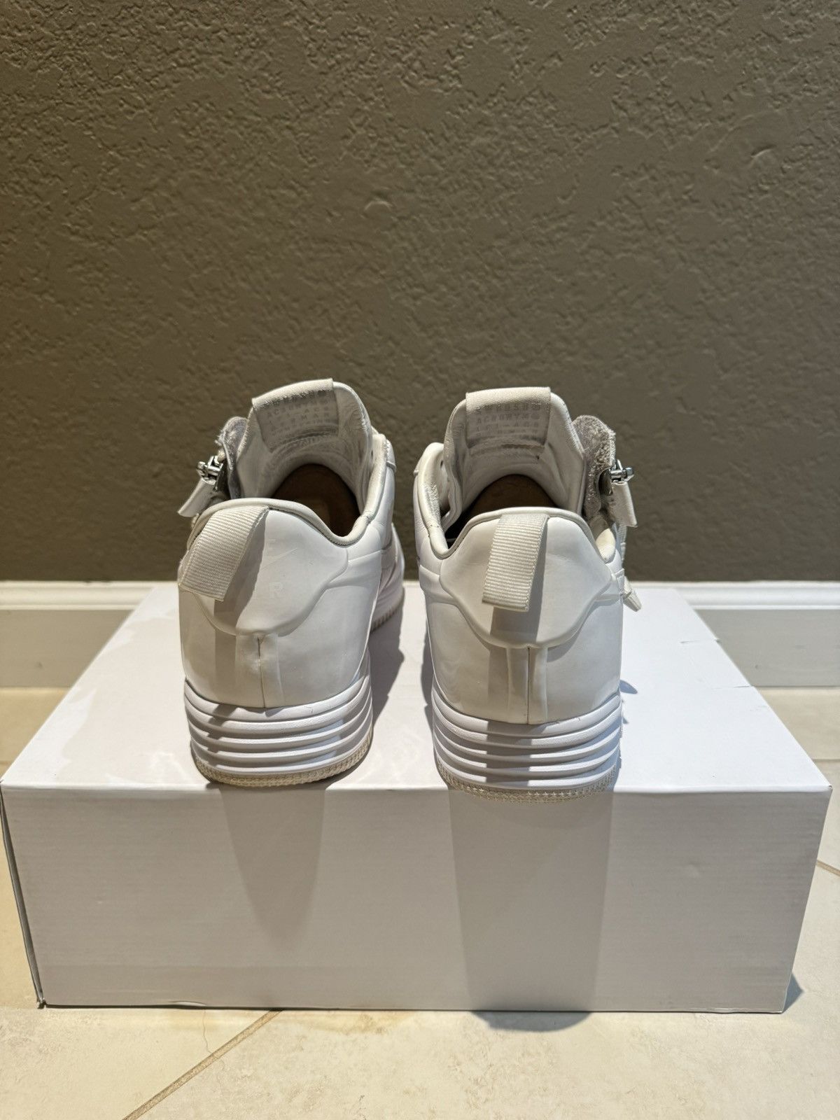 Acronym × Nike Acronym x Nike Lunar Air Force One 7.5 White Zipper Shoes Size US 7.5 / EU 40-41 - 3 Thumbnail