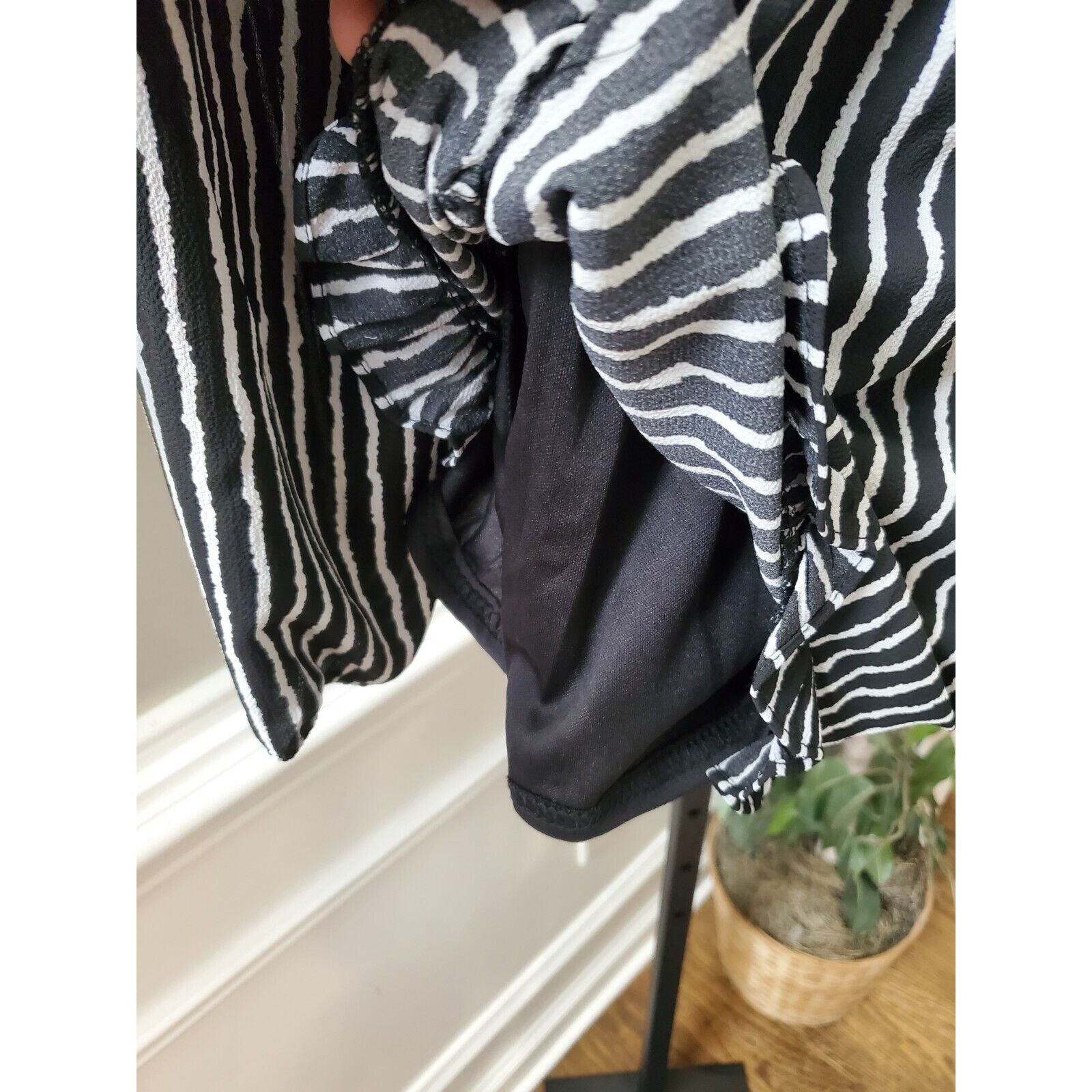 Other Papaya Striped Polyester Ruffle Long Sleeve Romper Size M Size M / US 6-8 / IT 42-44 - 9 Thumbnail