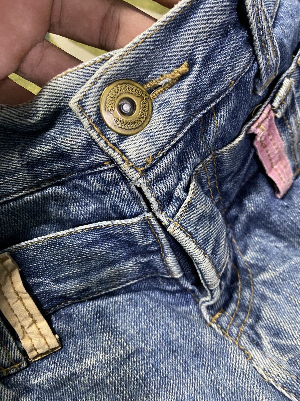 Japanese Brand Japanase brand double waist denim regular straight cut Size US 31 - 7 Thumbnail