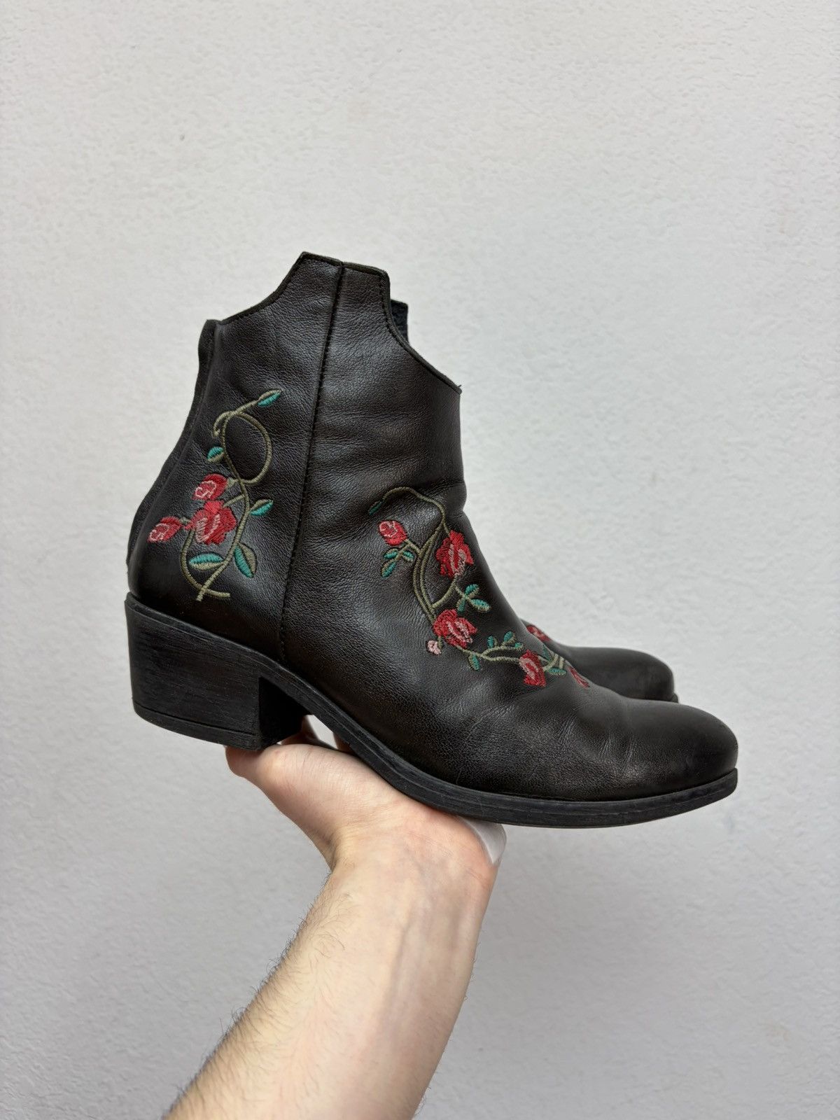 If Six Was Nine Vintage Italian AS 98 Rick Owens Style Leather Biker Boots Size US 8 / EU 41 - 11 Thumbnail