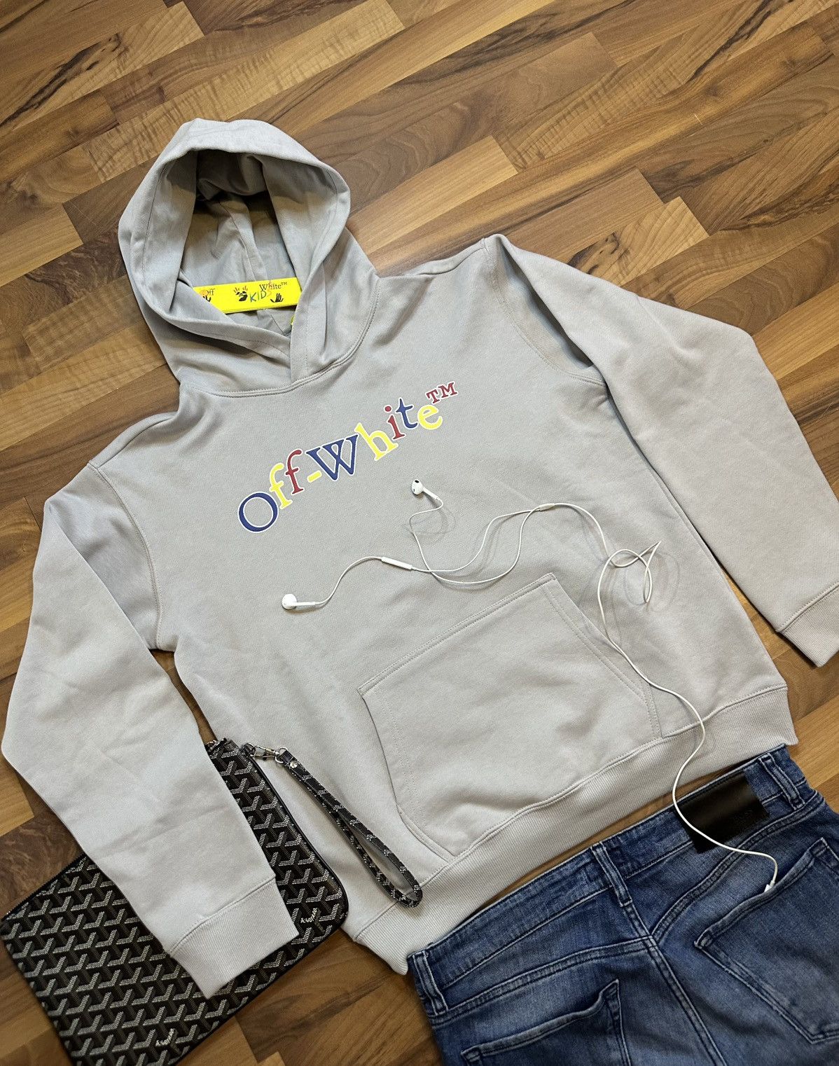 Off-White Off-White Hoodie Grey | Kids Size fits S/M | New with Tags Size US M / EU 48-50 / 2 - 7 Thumbnail