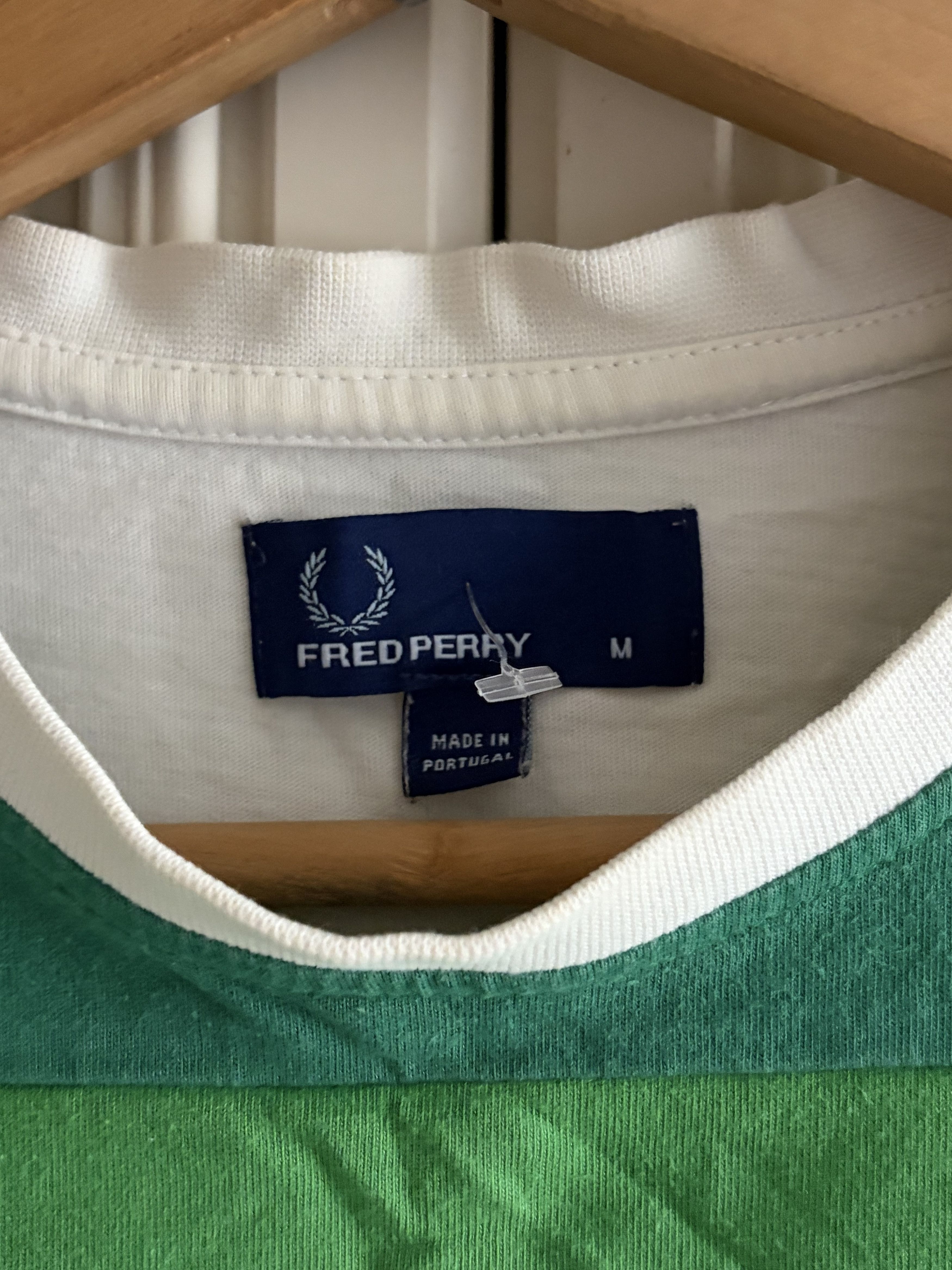 Fred Perry Fred Perry Green Color Block Tee Shirt Size US M / EU 48-50 / 2 - 3 Thumbnail